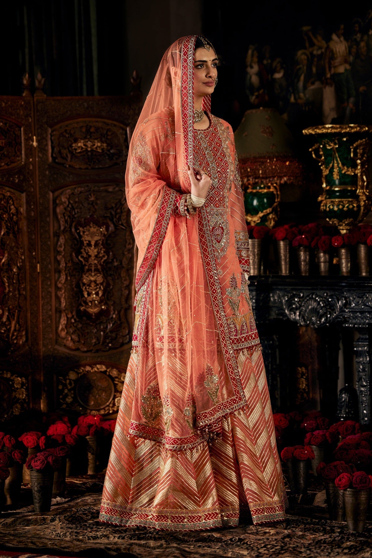 Peach Tulle Sharara