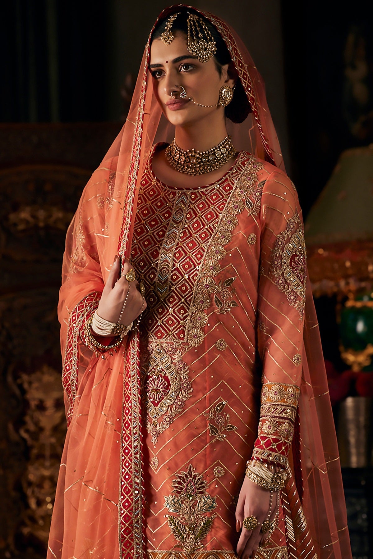 Peach Tulle Sharara