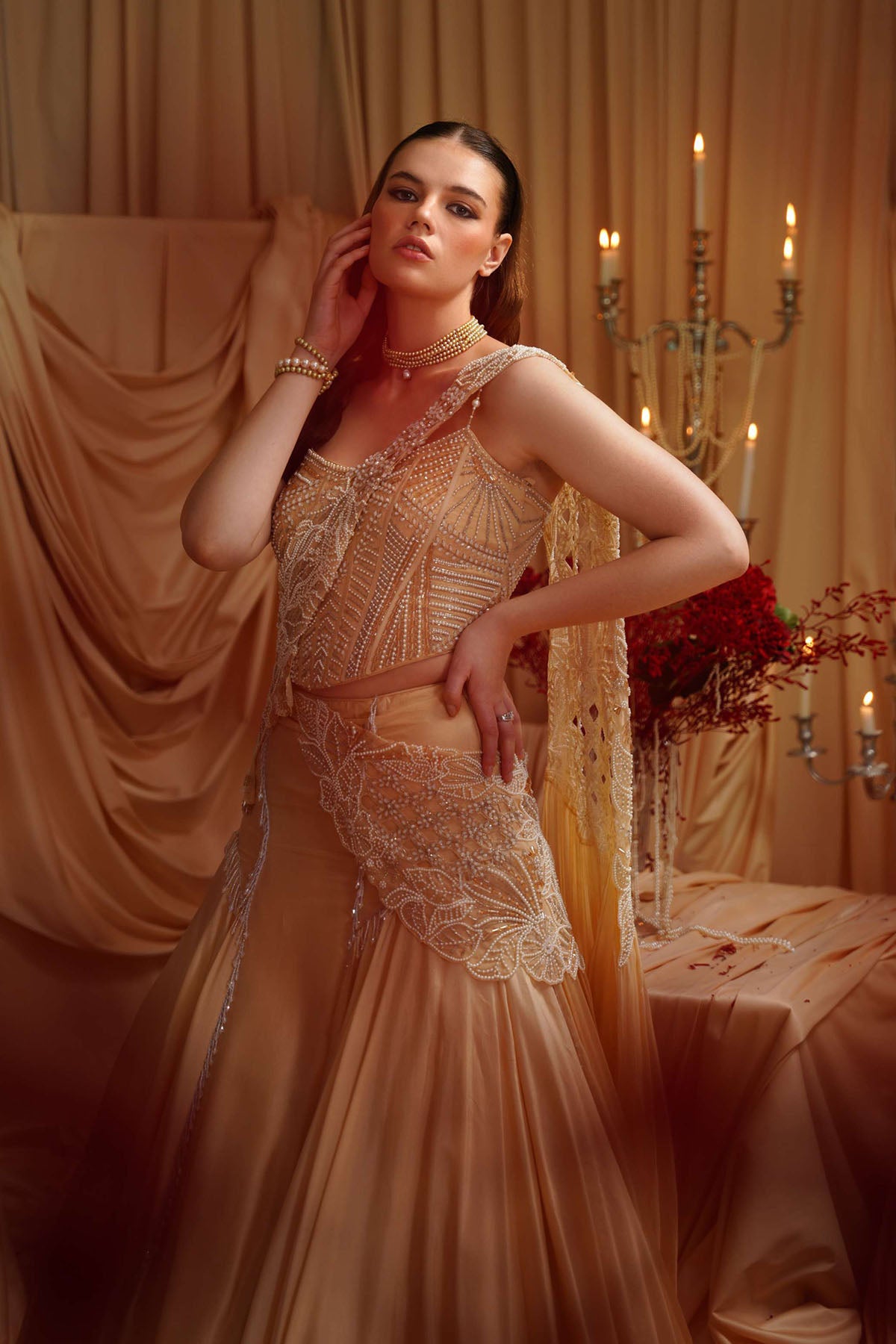Phoebe Corset-lehenga set