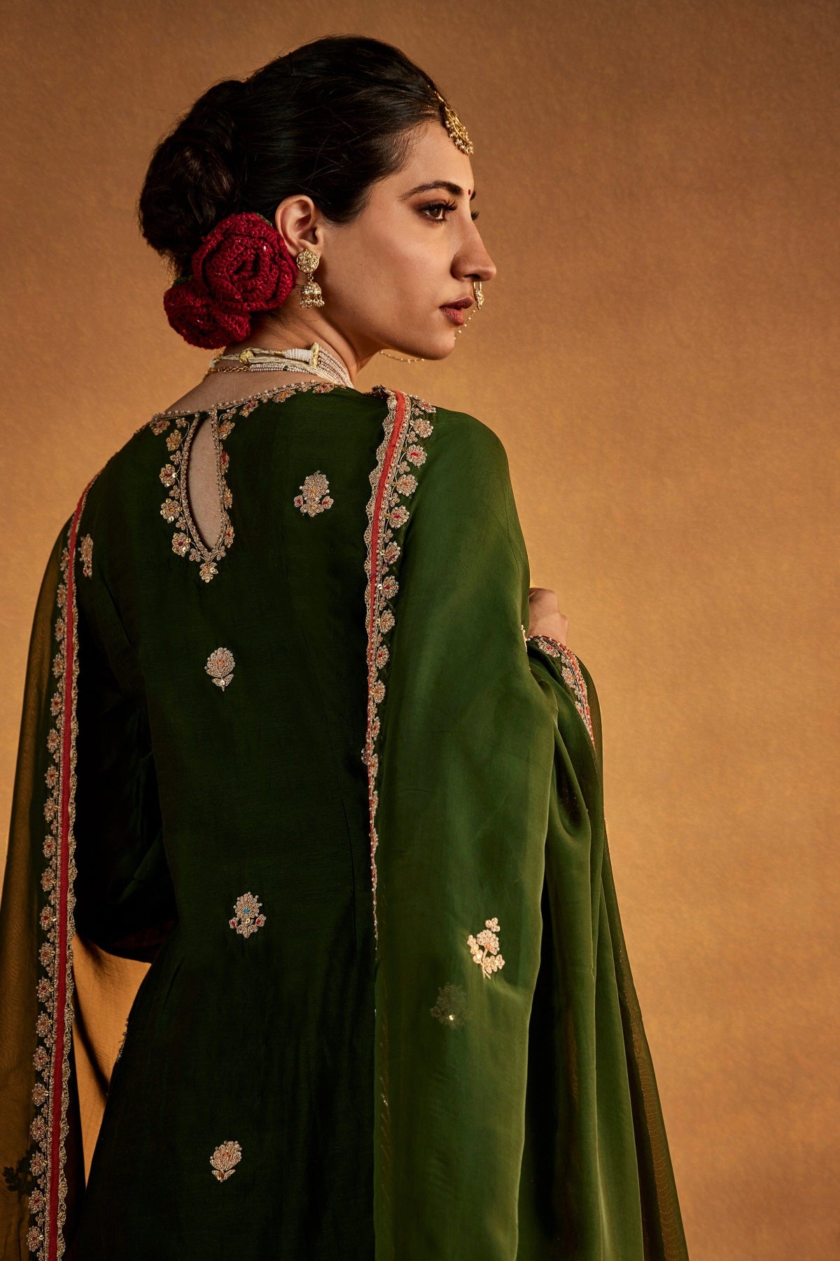 Pine Green Sharara Set