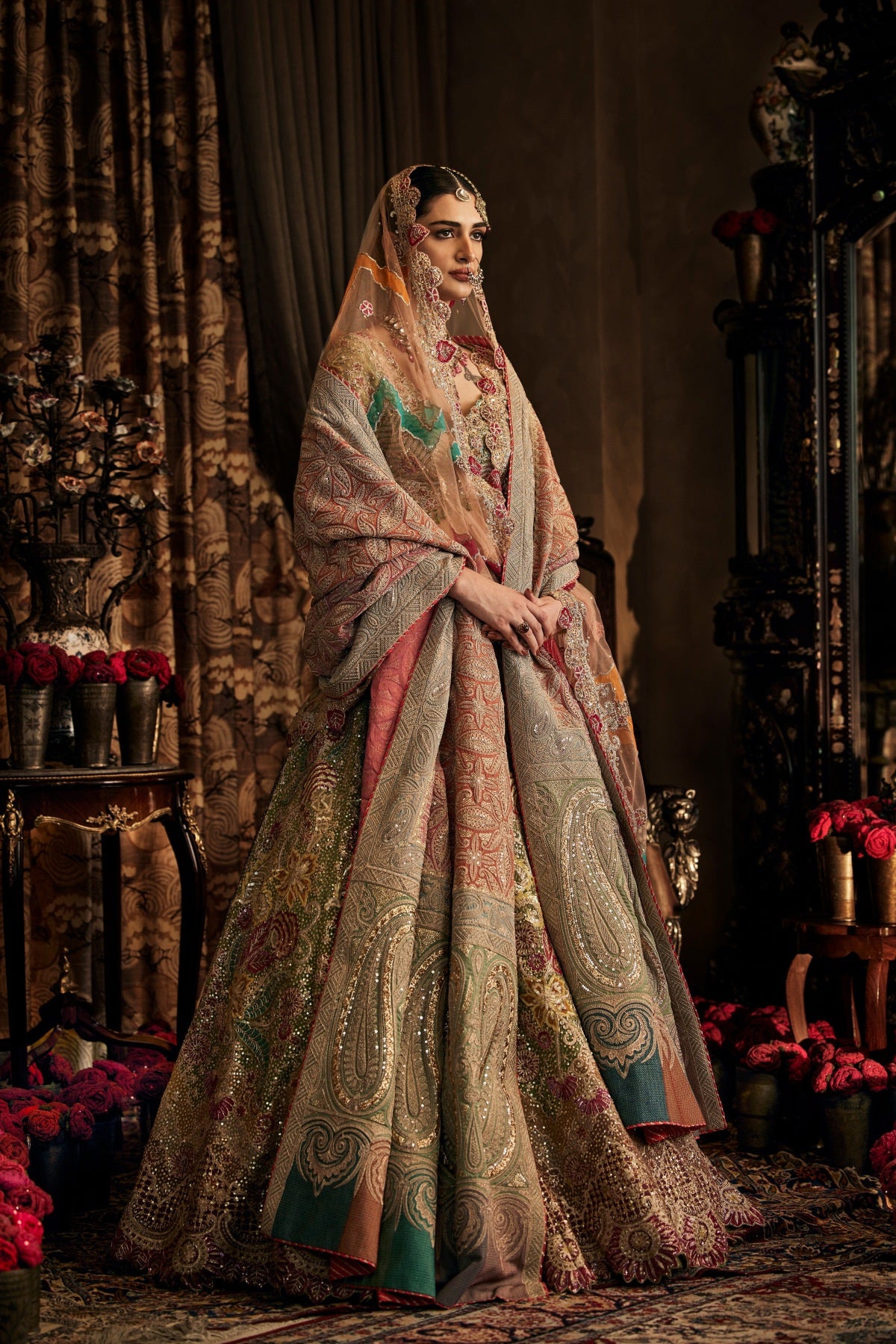 Pista Green Tulle Lehenga