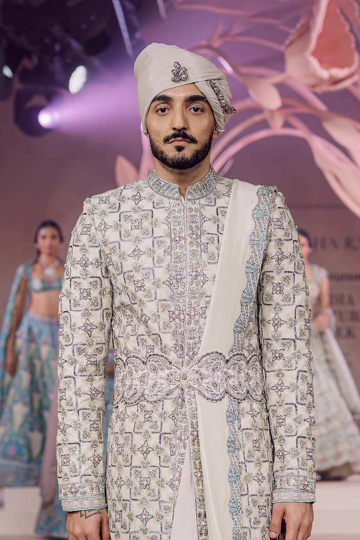 Veer - ivory raw silk sherwani