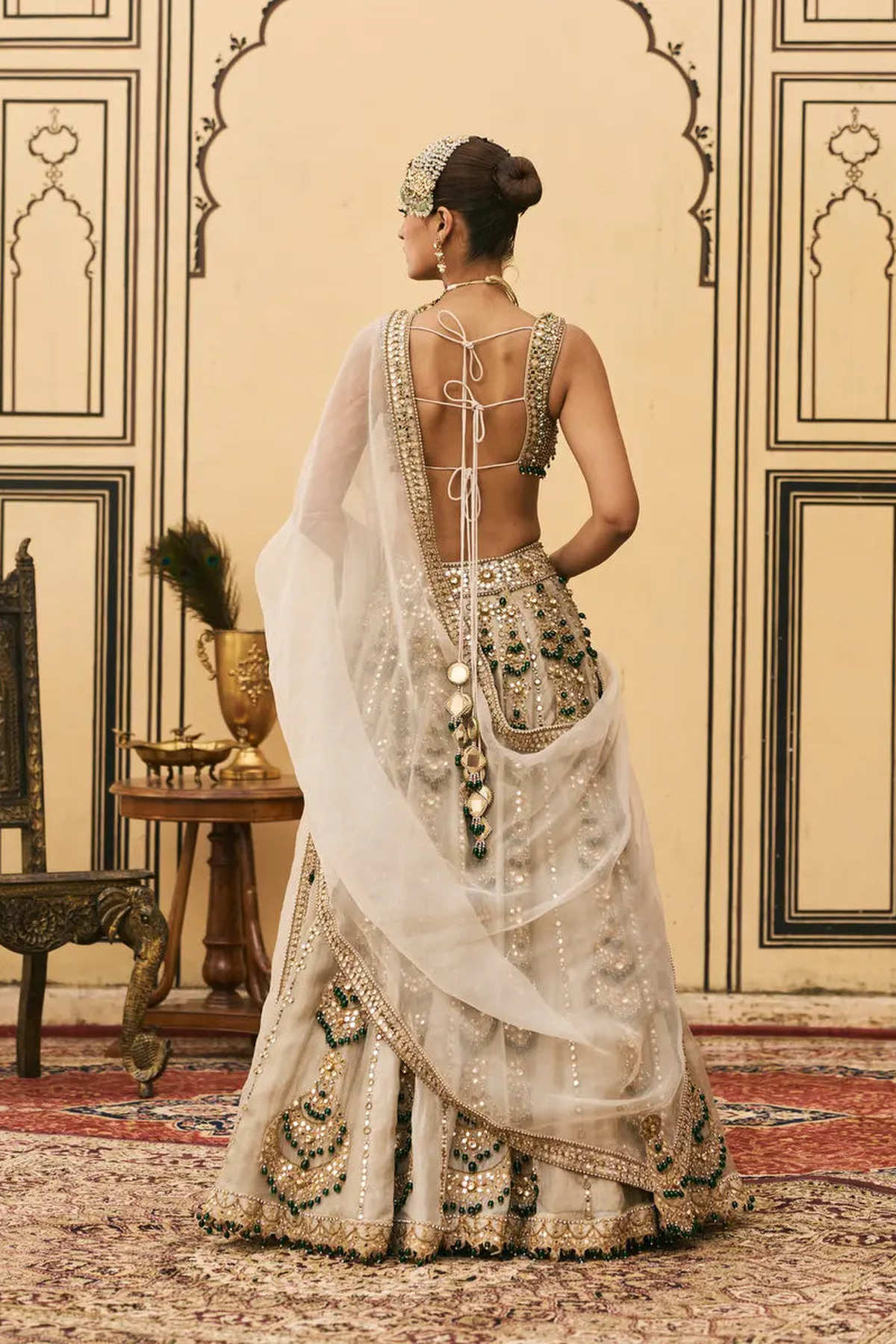 Rajat Paasa Tissue Lehenga Set