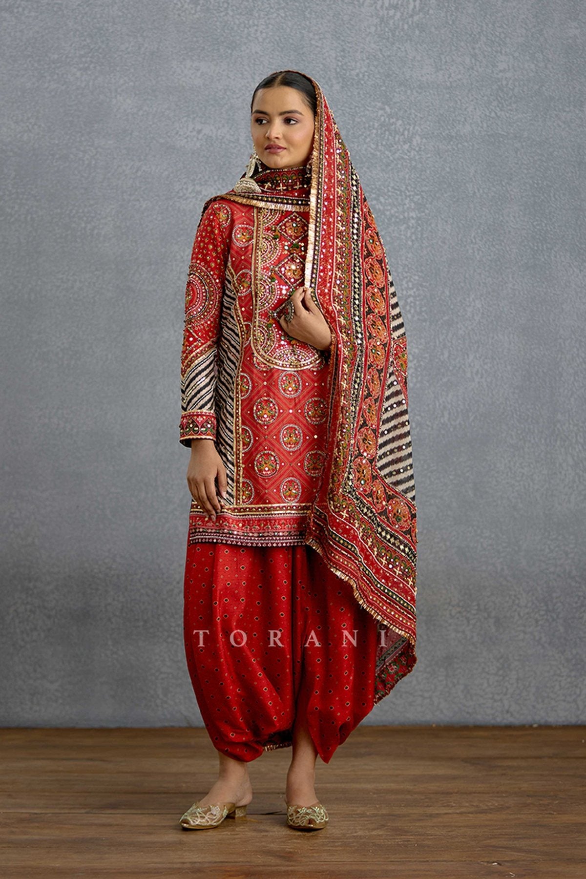 Raktima Patola Cowl Kurta Set