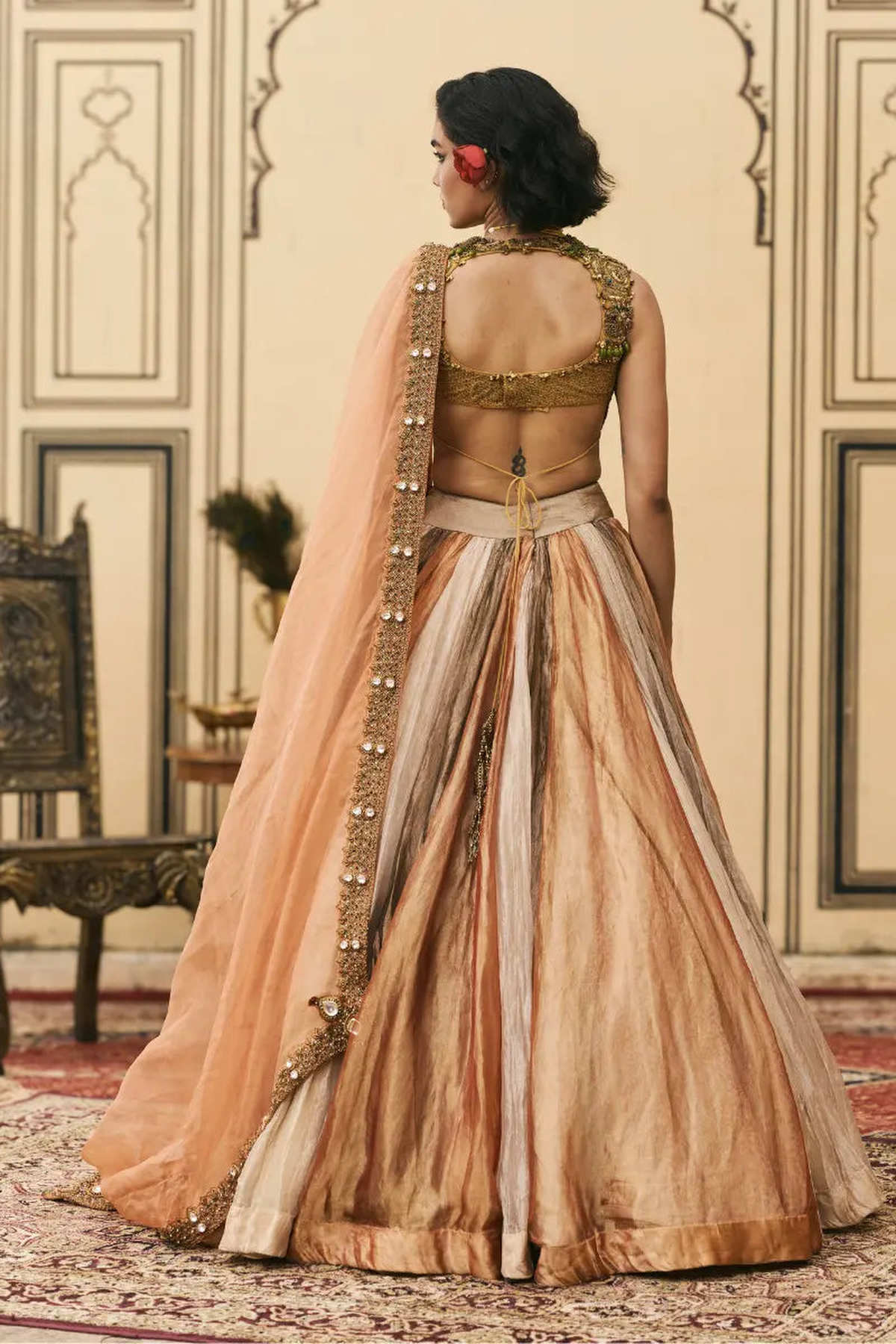 Rangbahar Tissue Brocade Lehenga Set