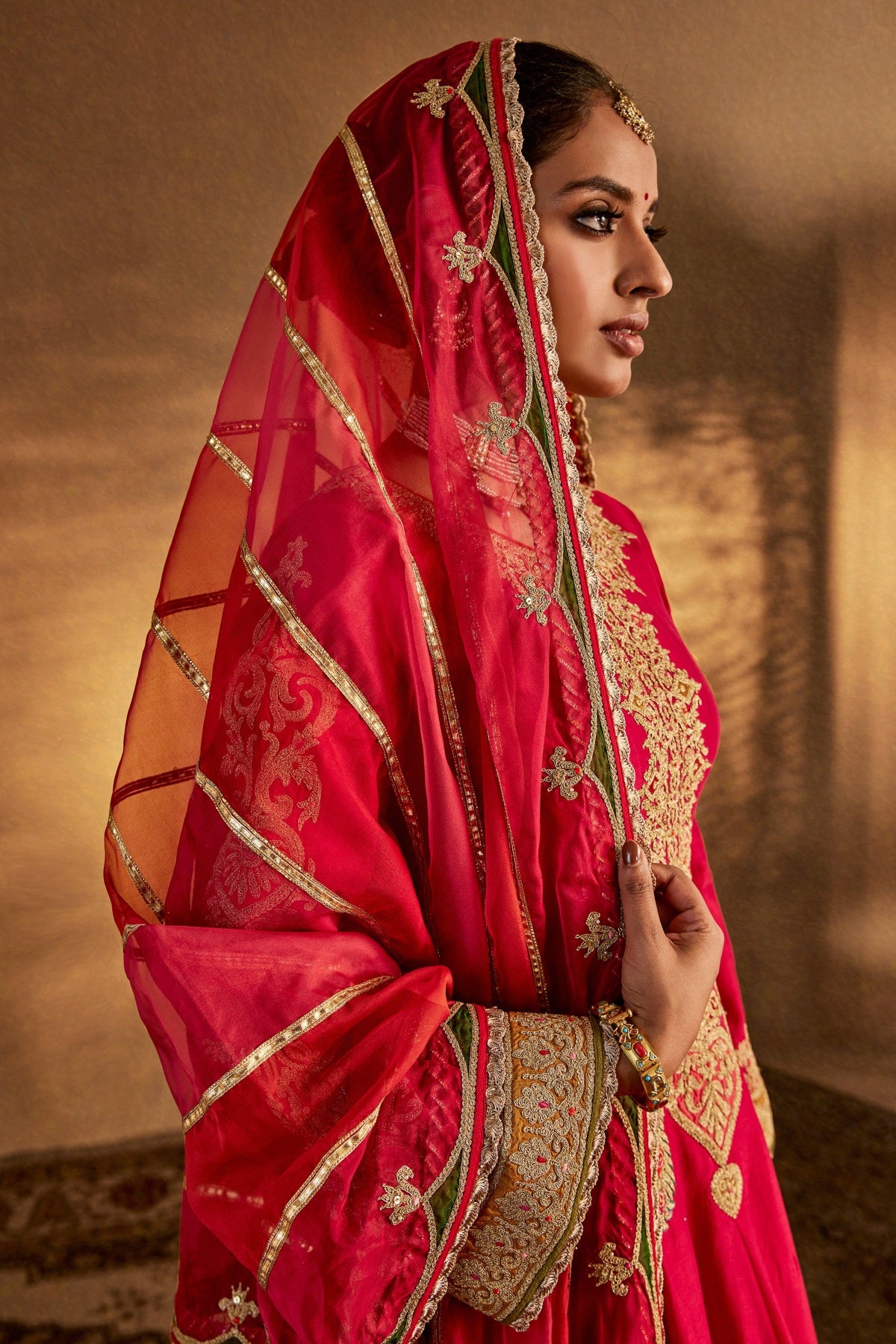 Rani Pink Chevrons Sharara Set