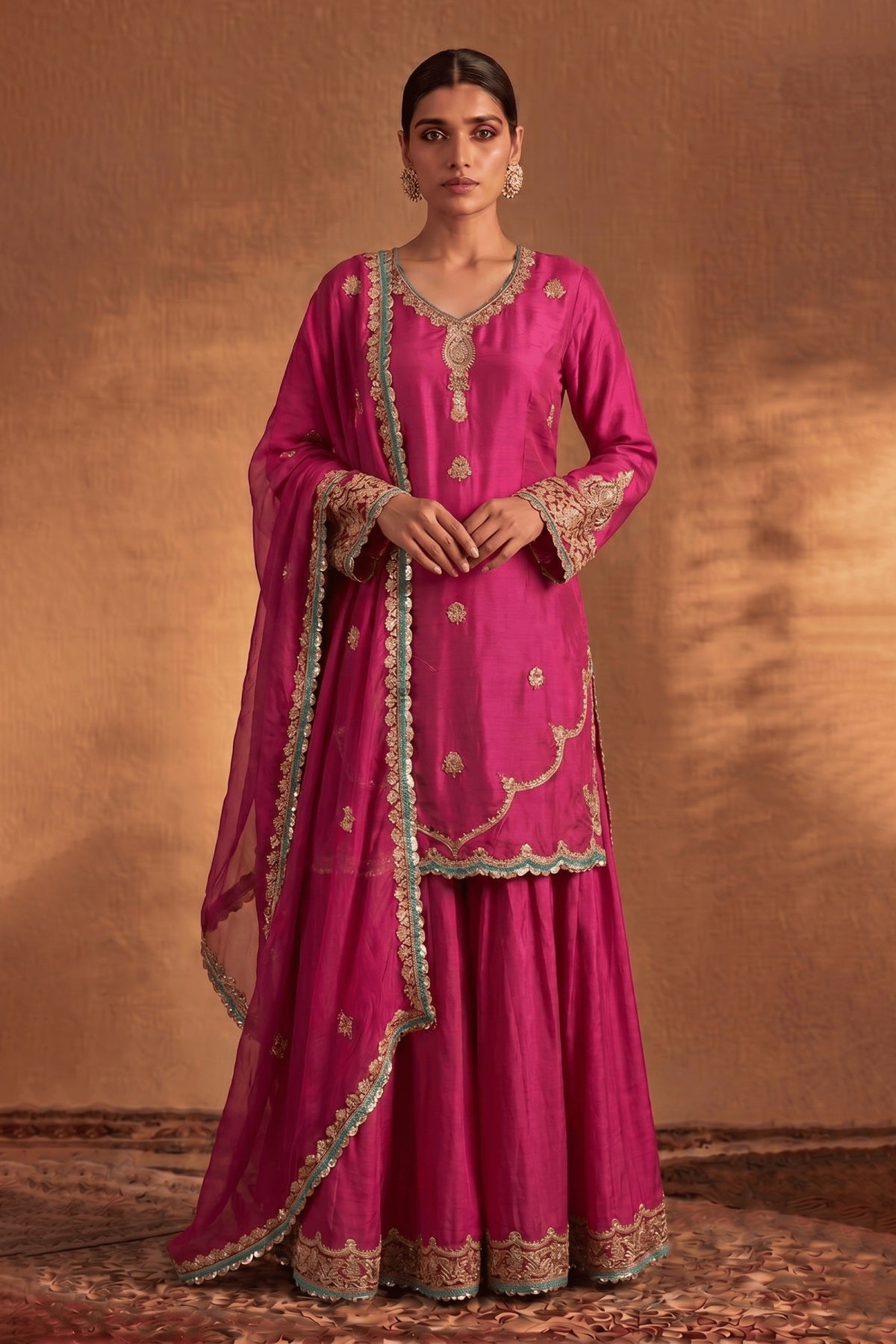 Rani Pink Sharara Set