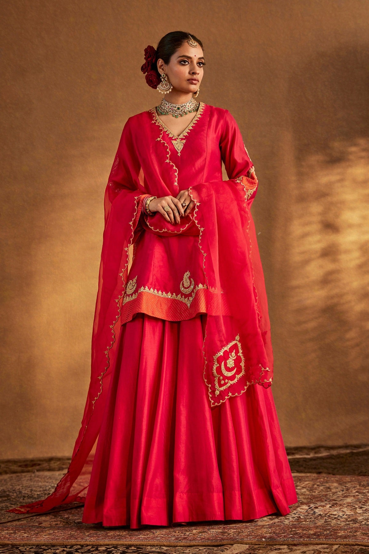 Deep Pink Sharara Set