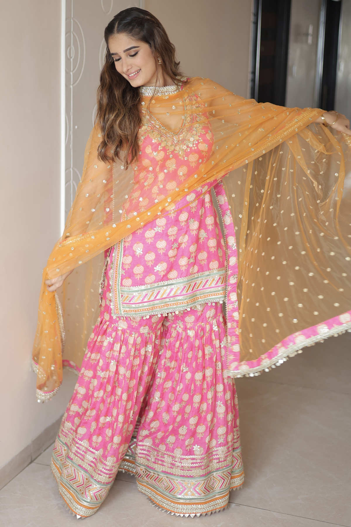 Rasha Thadani in Dwisha Halter Sharara Set