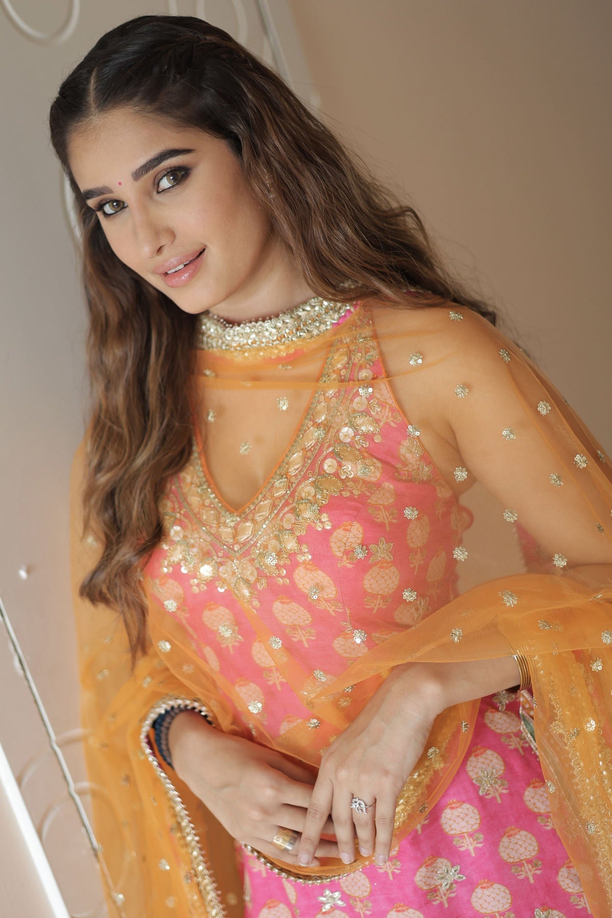 Rasha Thadani in Dwisha Halter Sharara Set