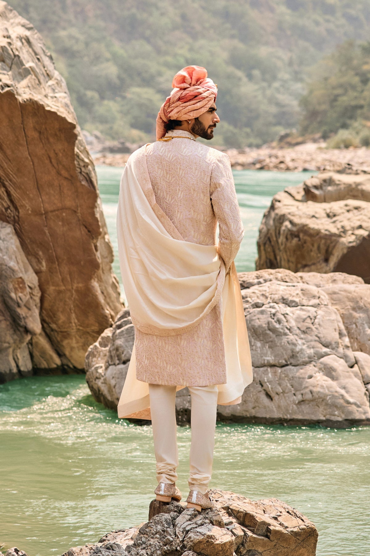 Blush Pink Legacy Sherwani Set
