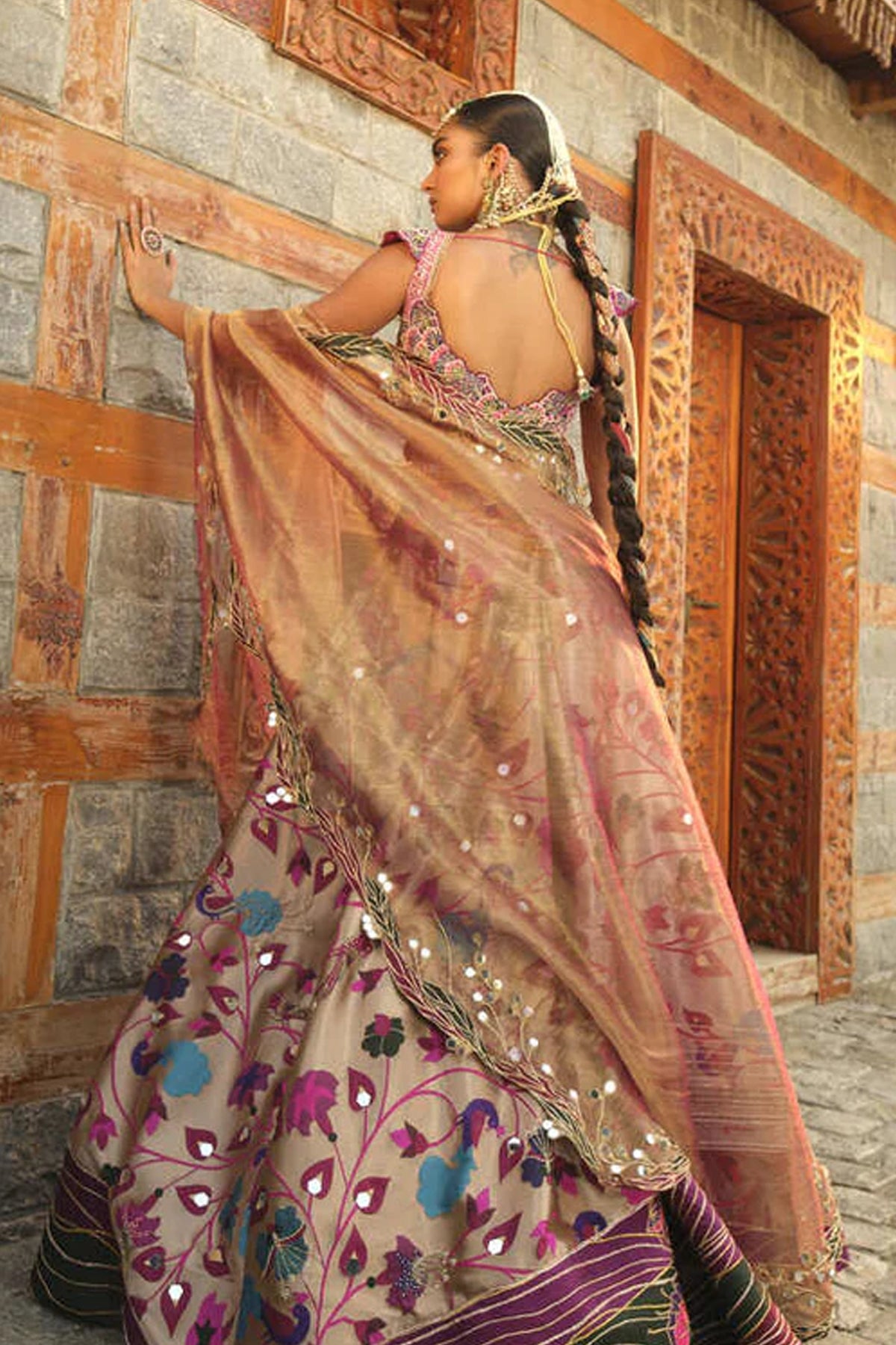 Purple Zari Woven Paithani Lehenga