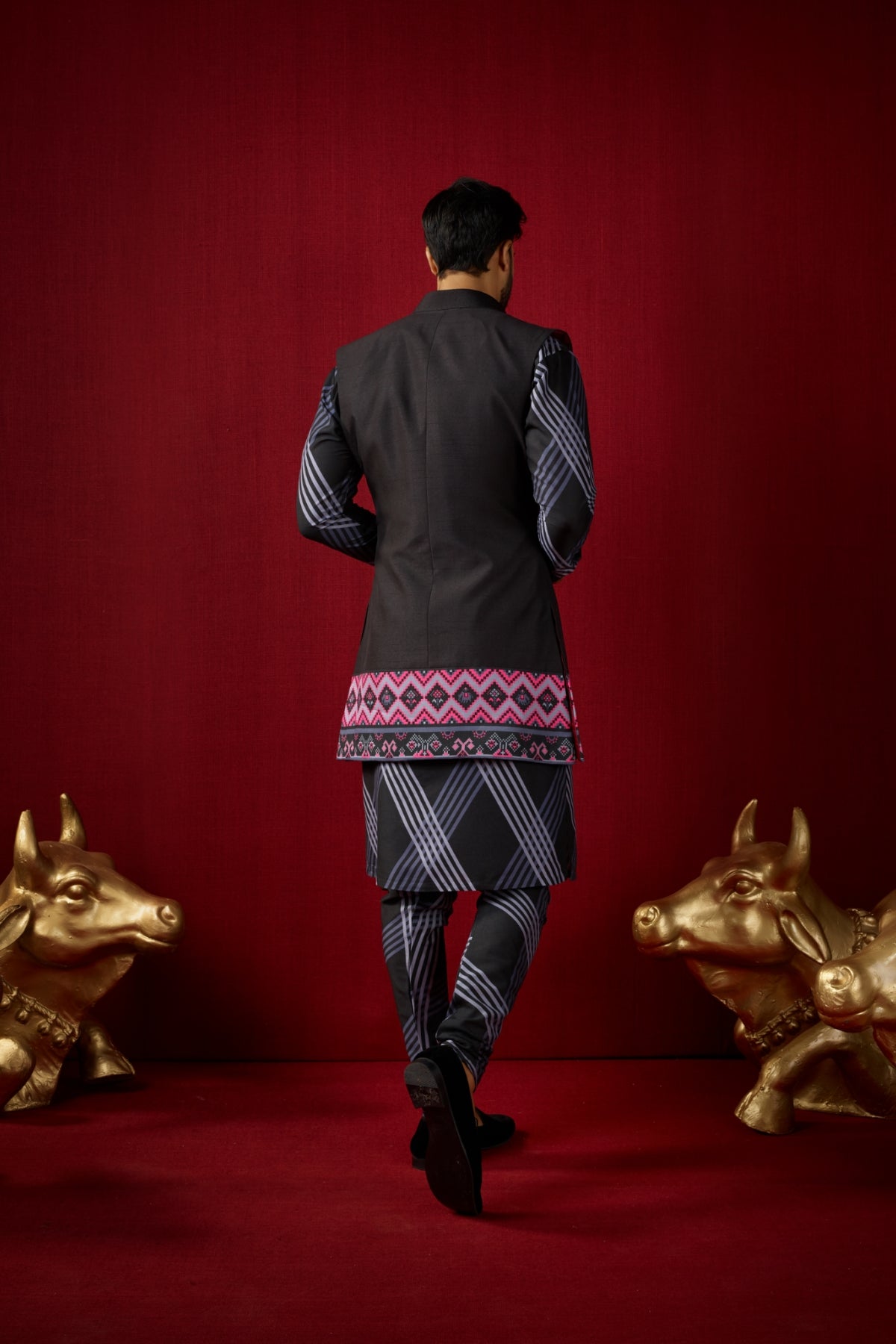 Sharf Kurta & Churidar Set with Bandhi
