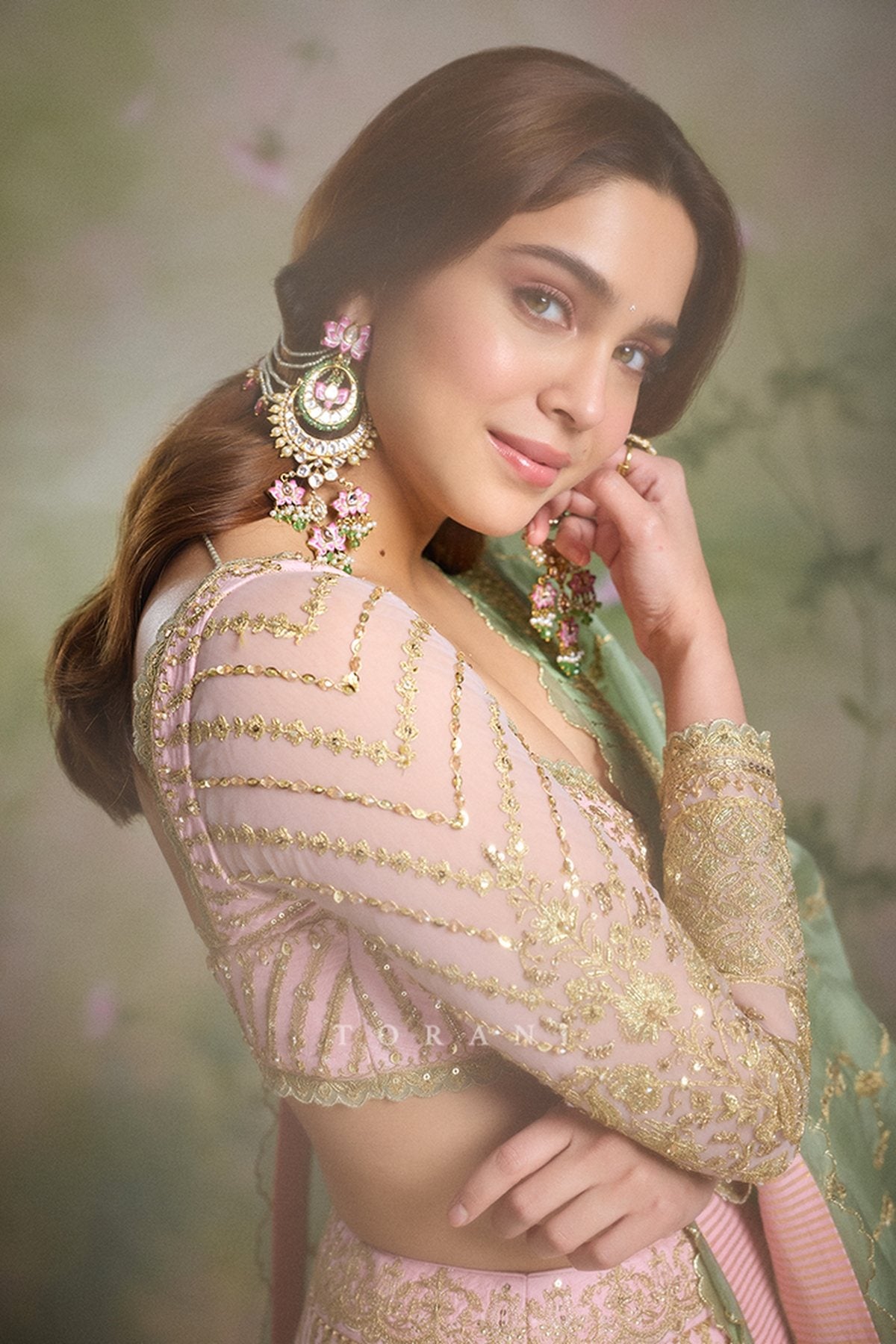 Sharvari Wagh in our Sheesh Gul Eira Pusta Lehenga Set