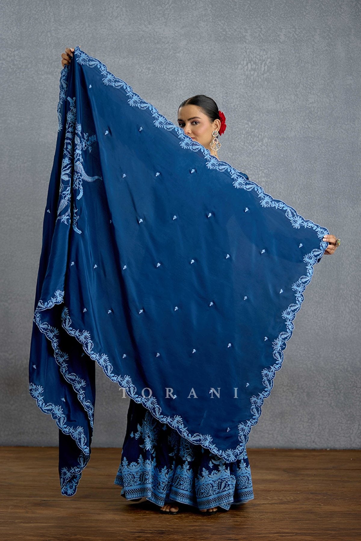 Shayamala Nilaaya Sharara Set