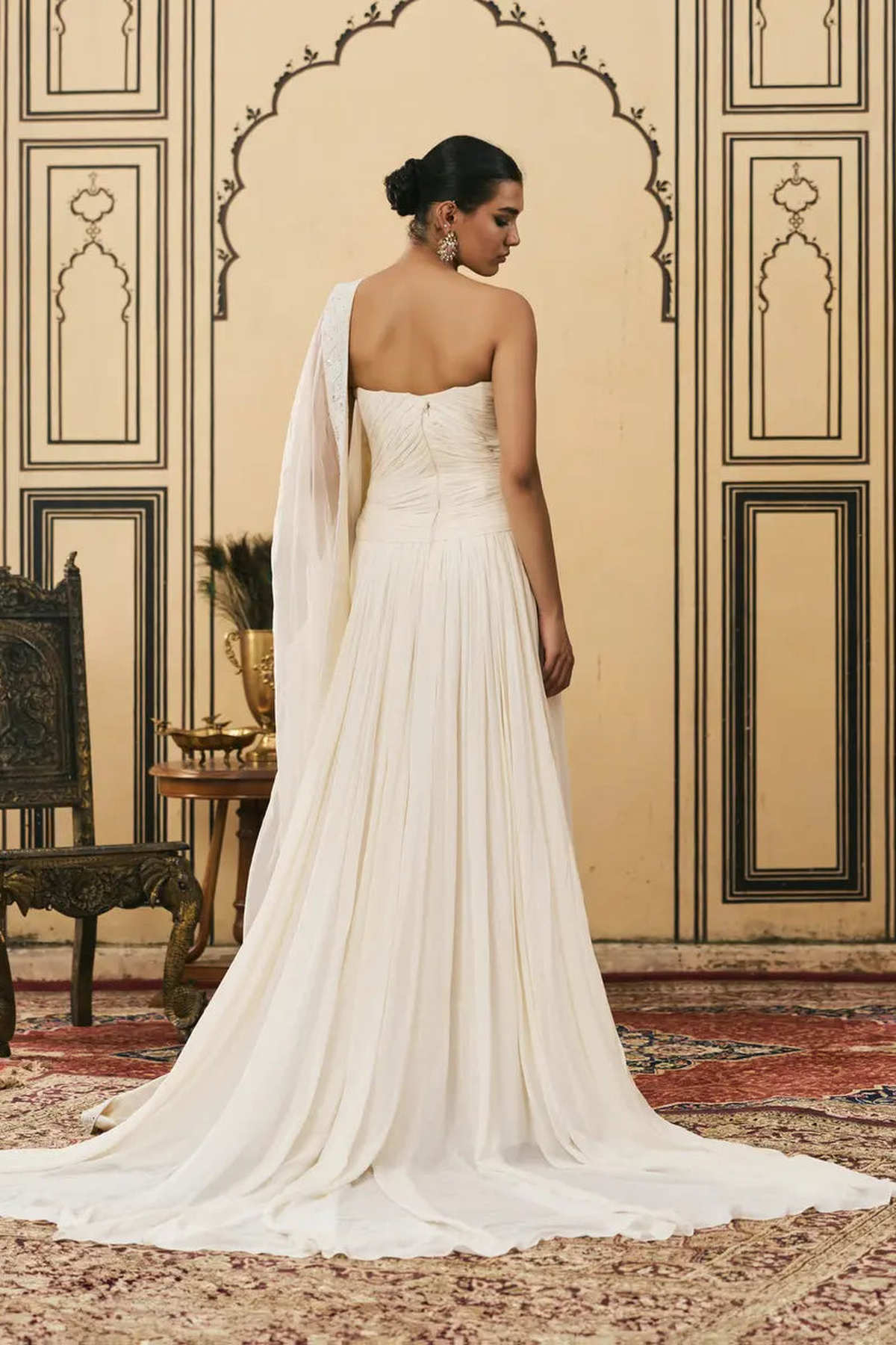 Sheer Georgette Gown Set