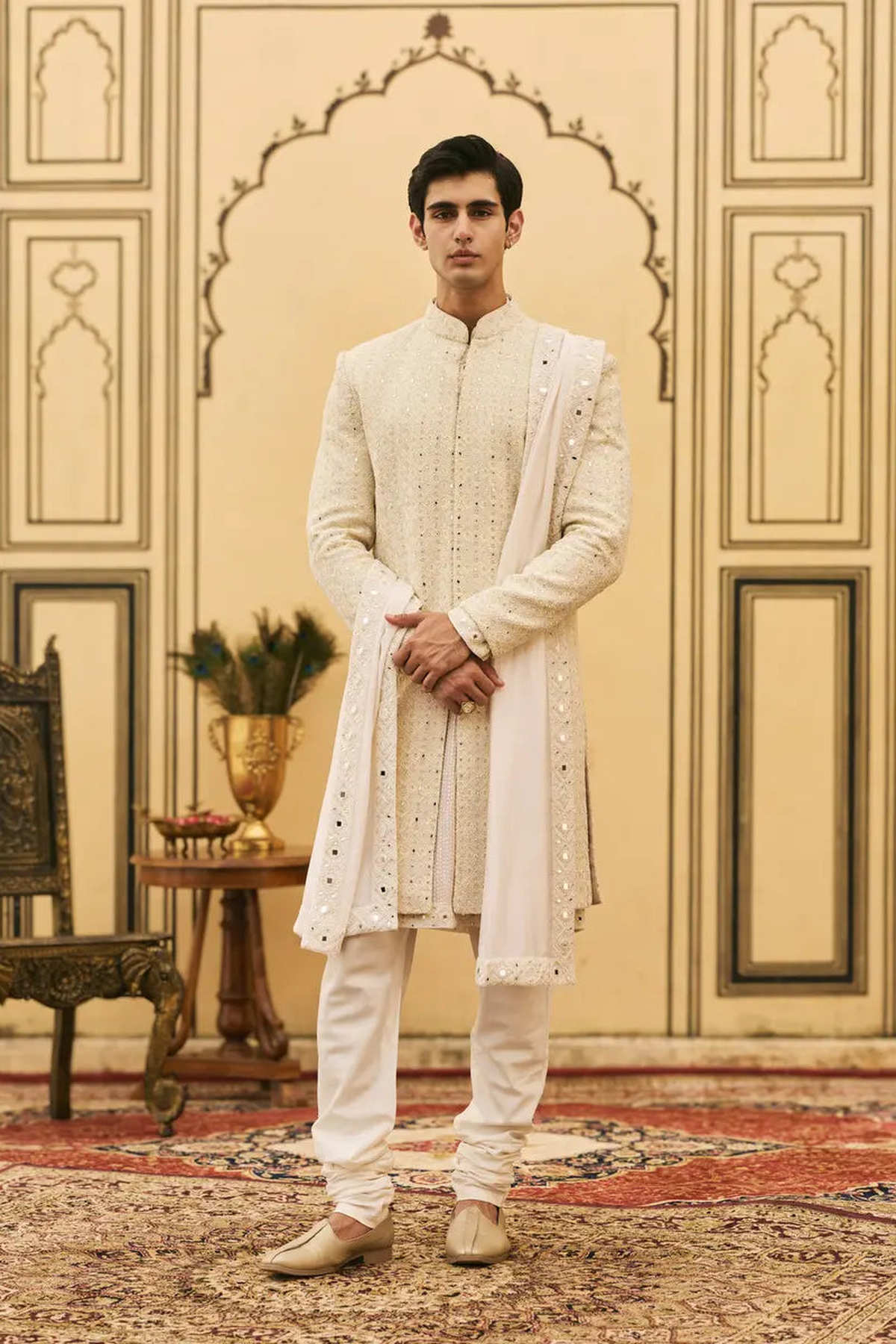 Sheetal Chikankari Sherwani Set