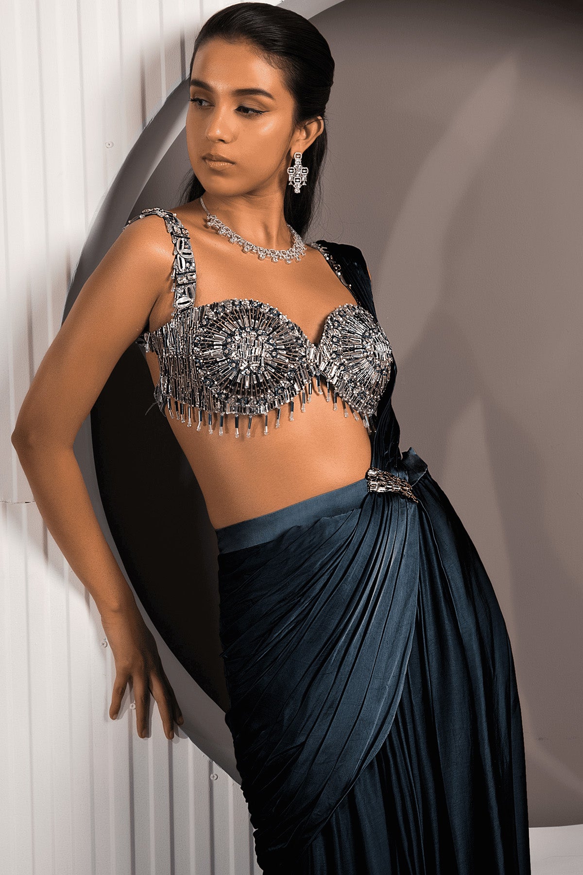 Shivani Singh in Jade Saree