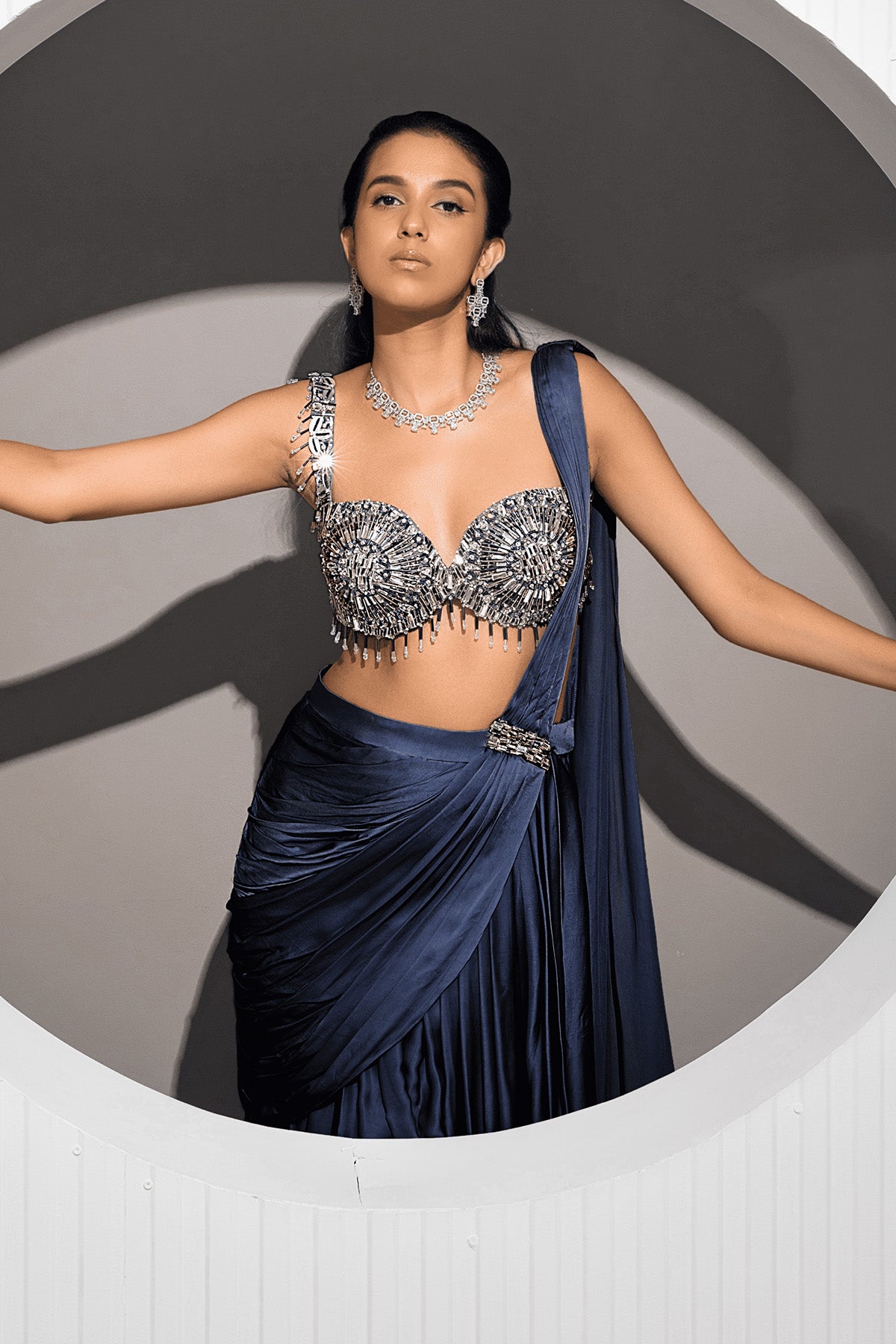 Shivani Singh in Jade Saree