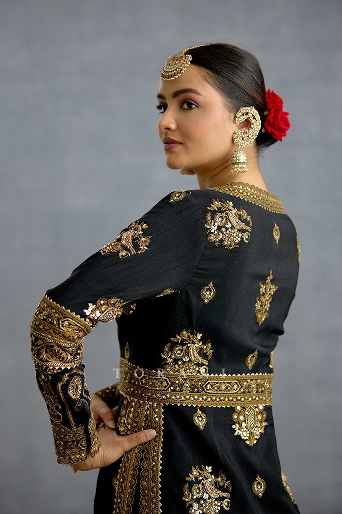 Siyahi Malika Jacket Set