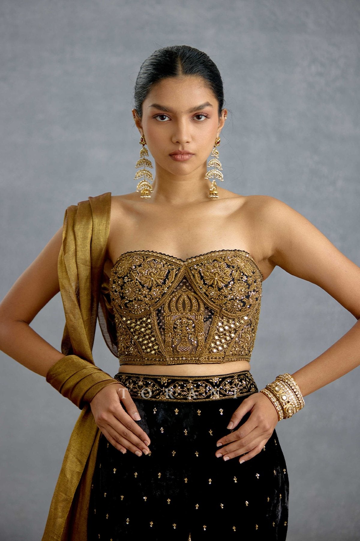 Siyahi Shehnaz Lehenga Set