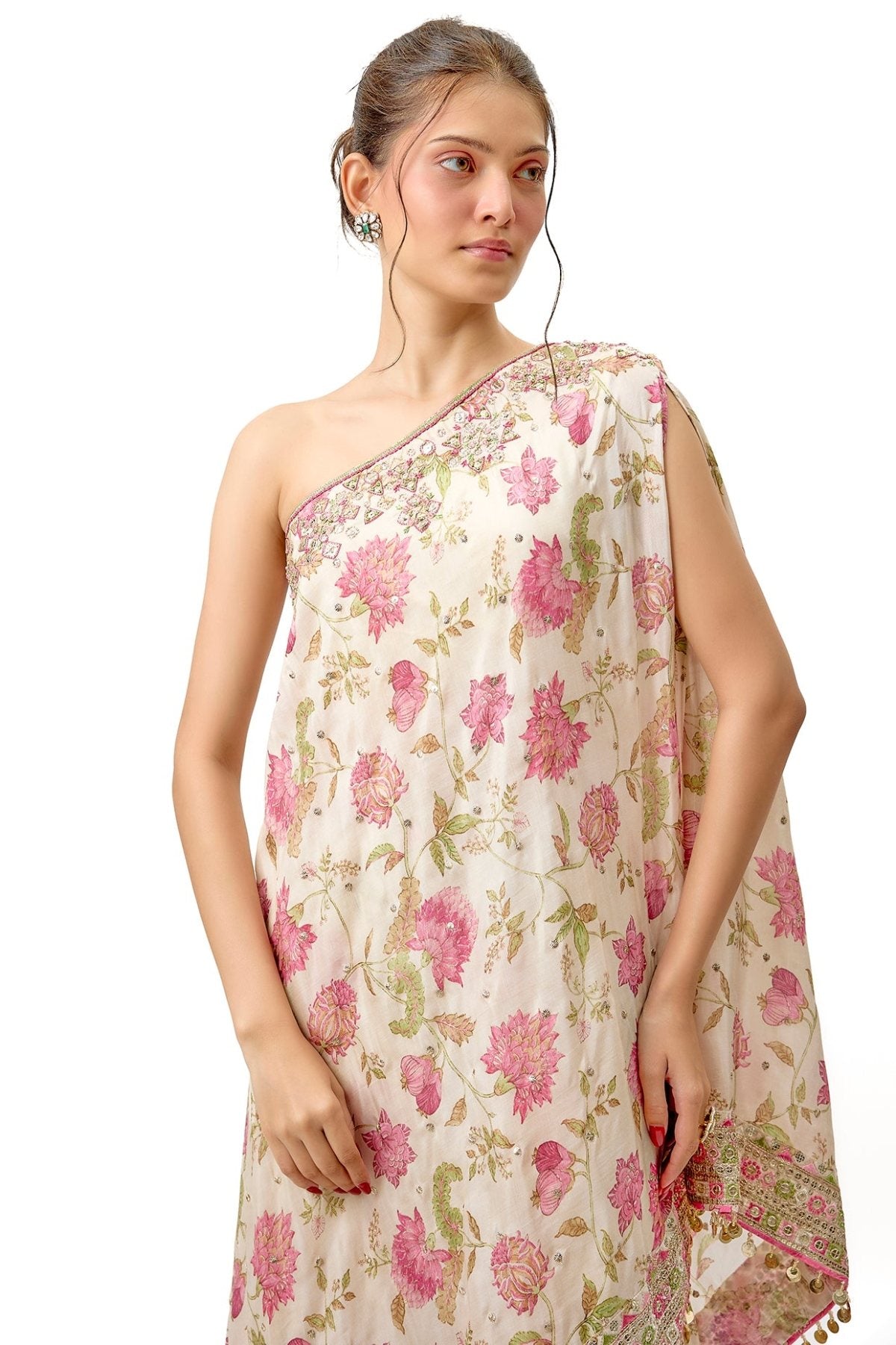 Sumedha One Shoulder Sharara Set