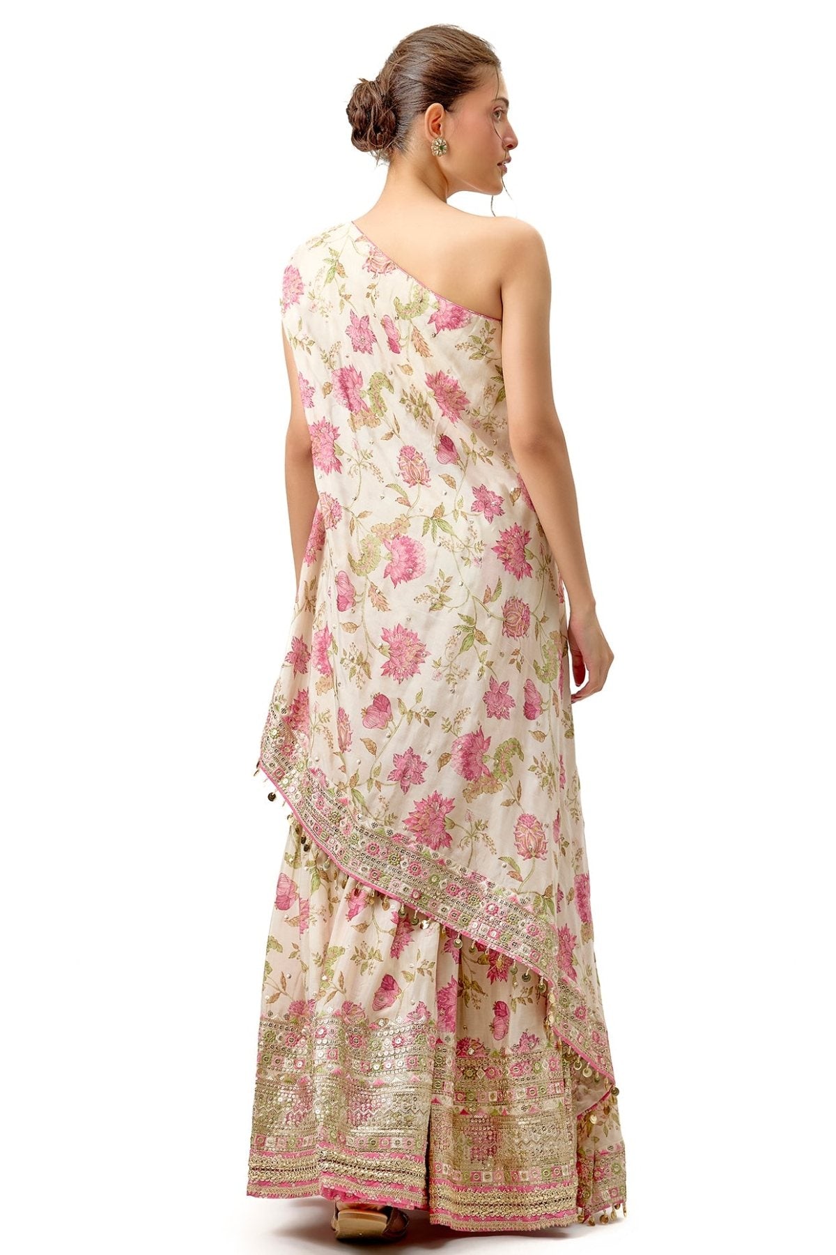 Sumedha One Shoulder Sharara Set