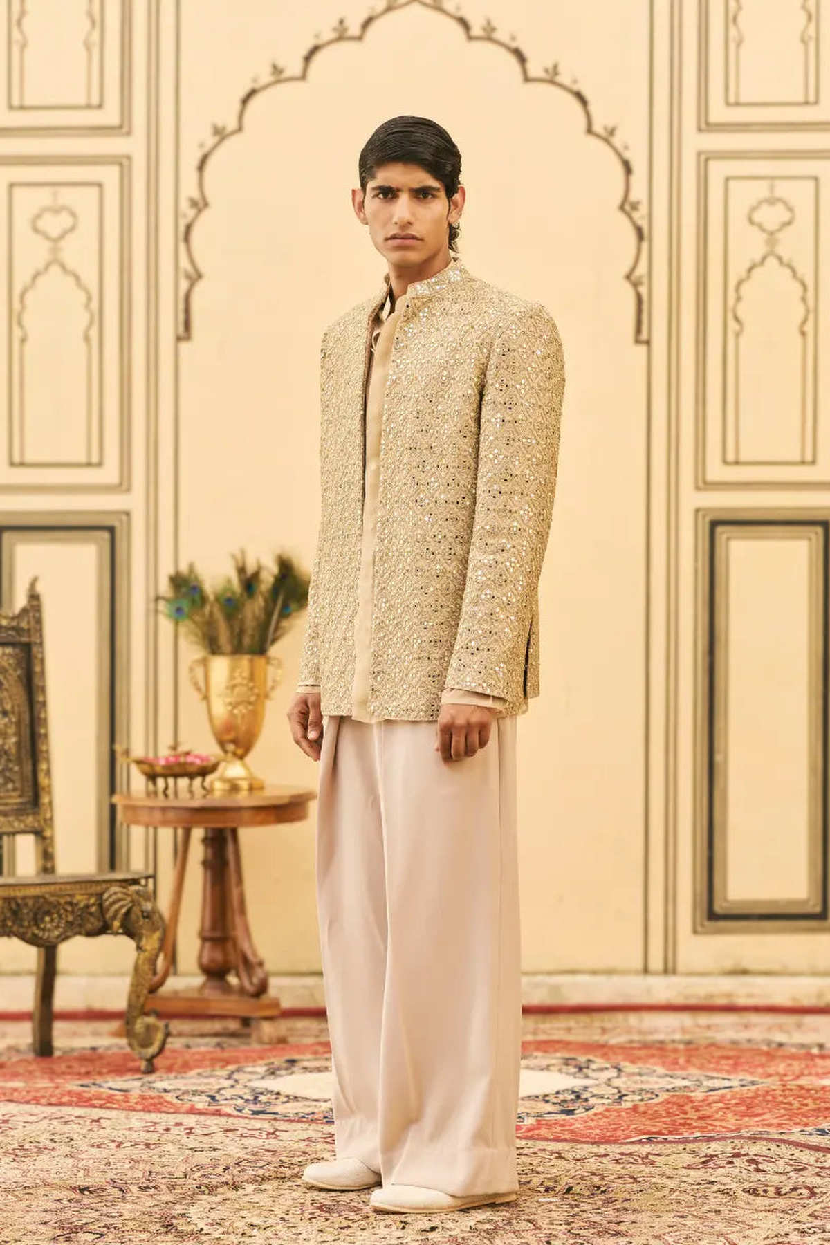 Sunhera Organza Bandhgala Set