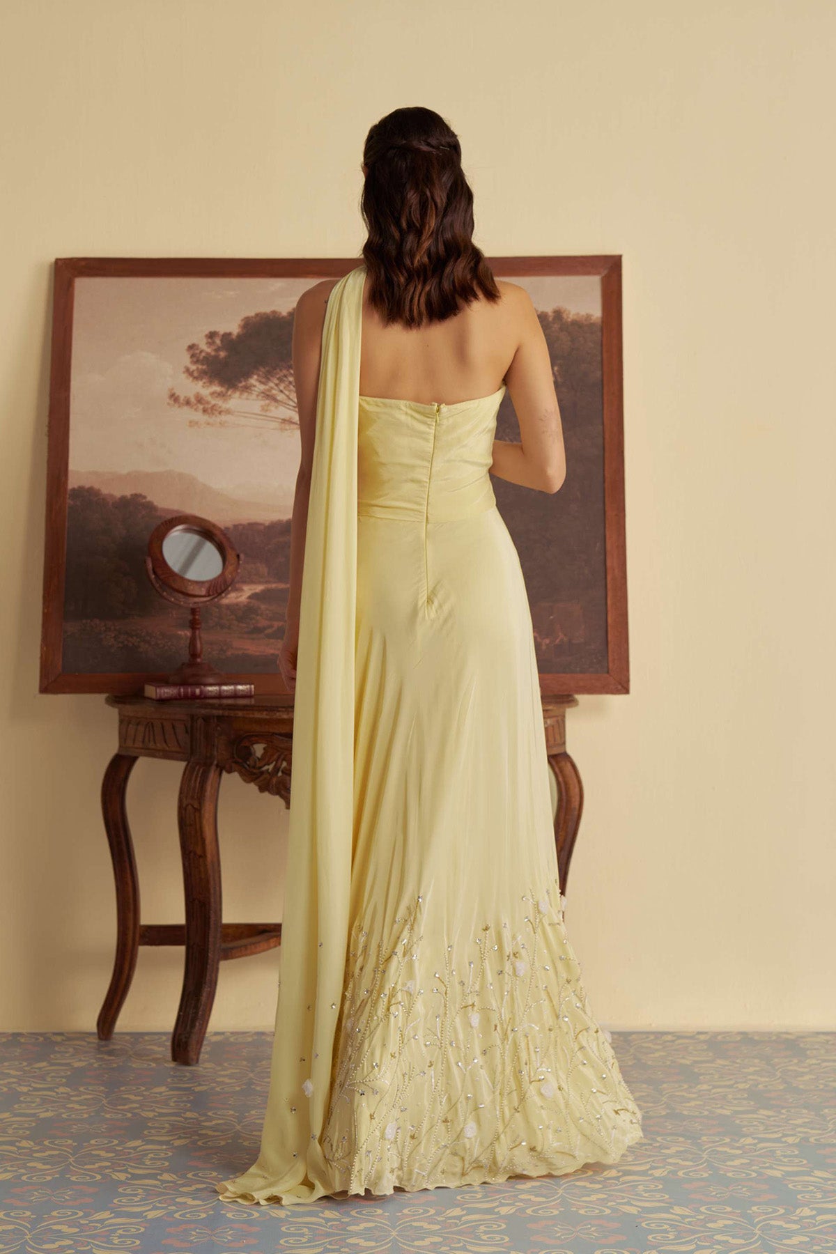 Sunlit slit skirt set