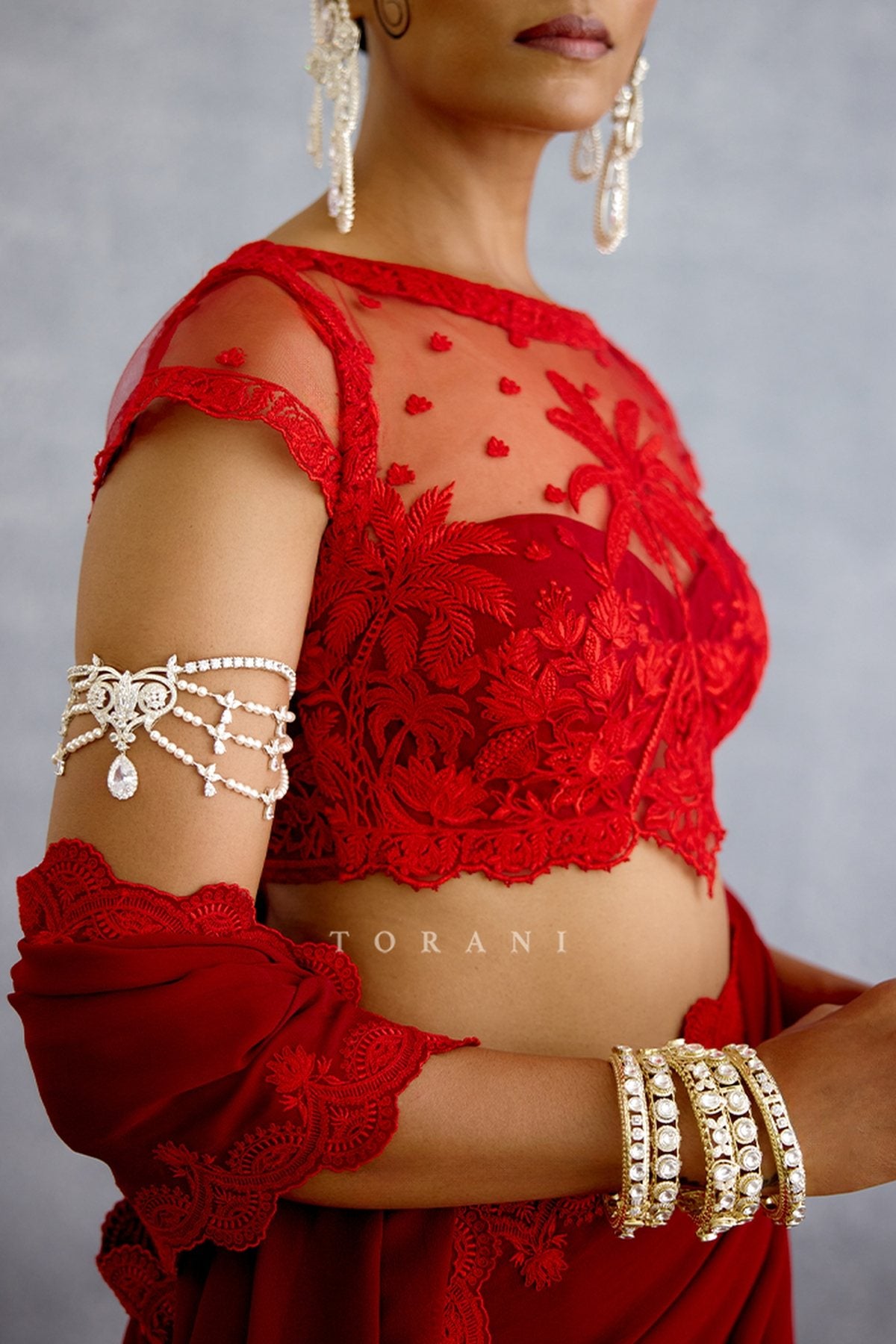 Surkh Damini Blouse