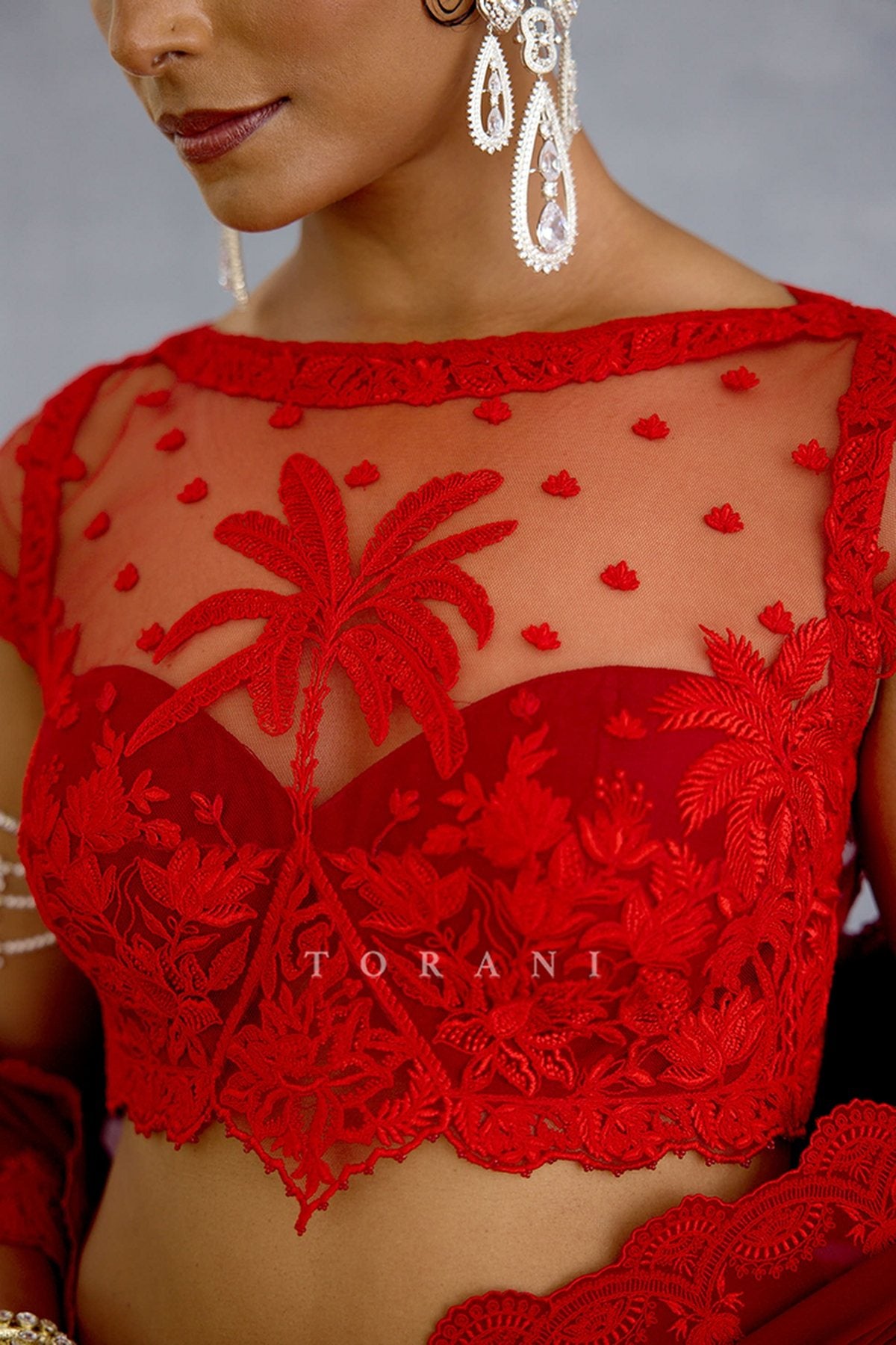 Surkh Damini Blouse