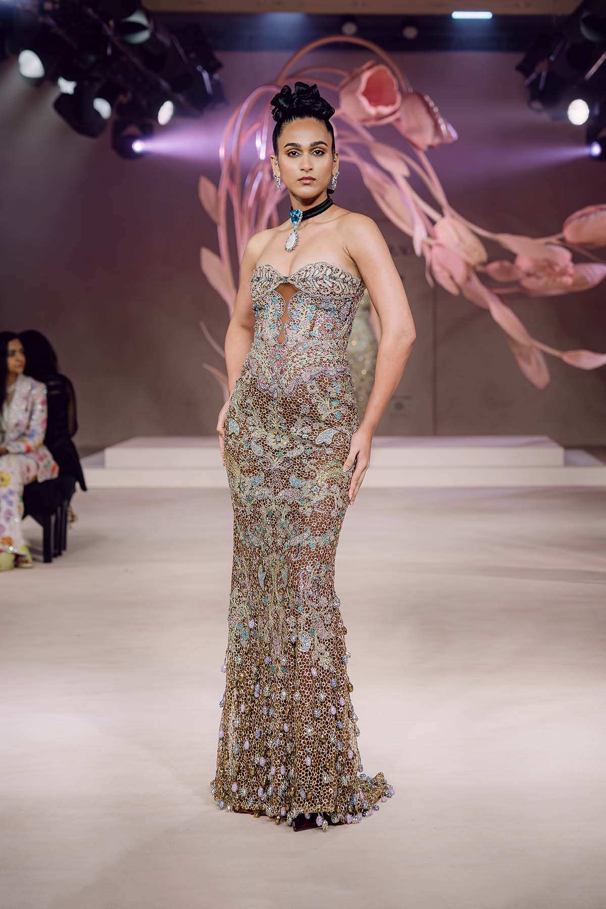 Lydia - brown tulle gown