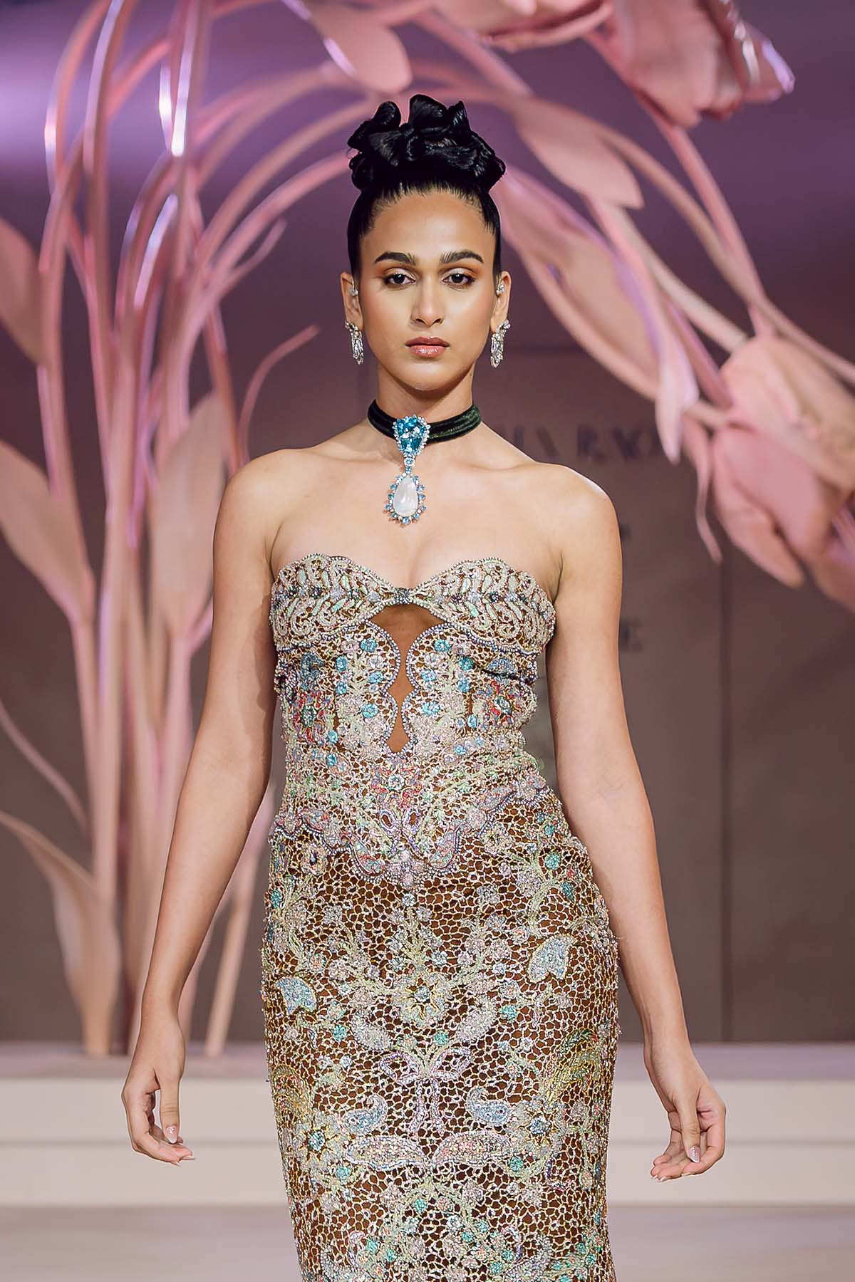Lydia - brown tulle gown