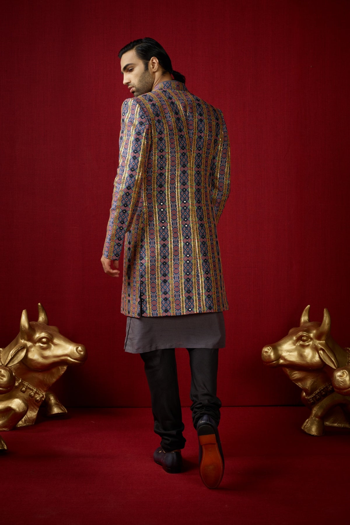Tanasub Indo Western Jacket with Kurta & Churridar