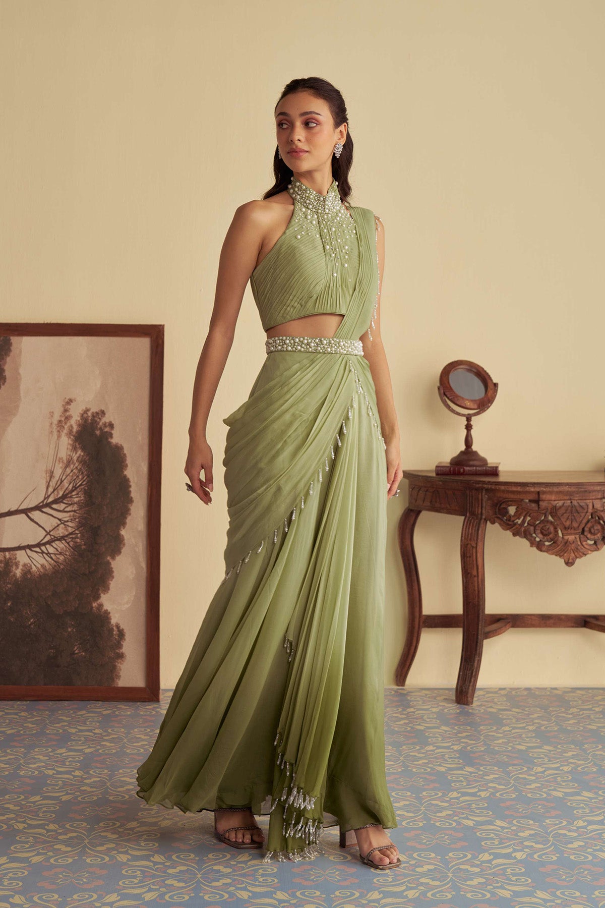 The Ivy Veil saree set