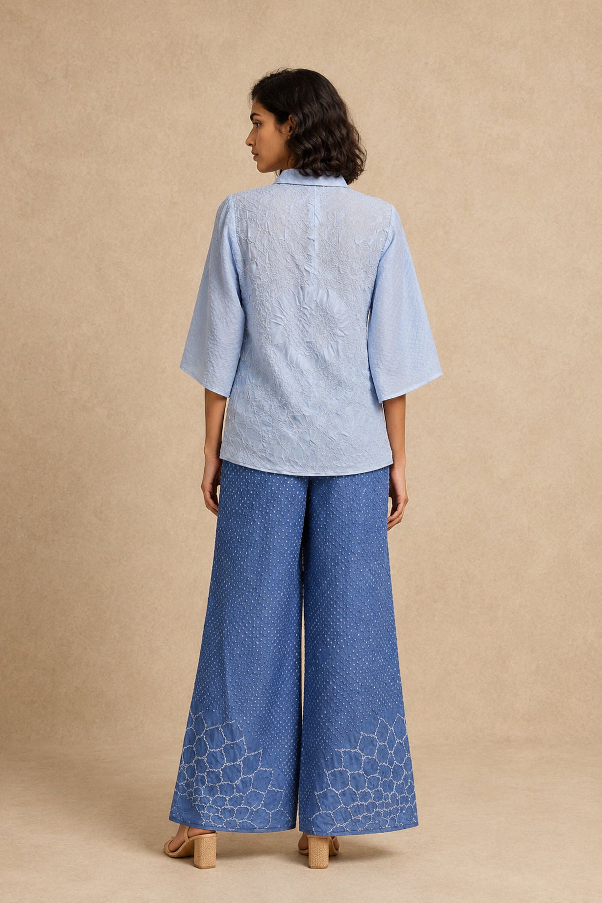 Crushed Bandhani Slit Pant