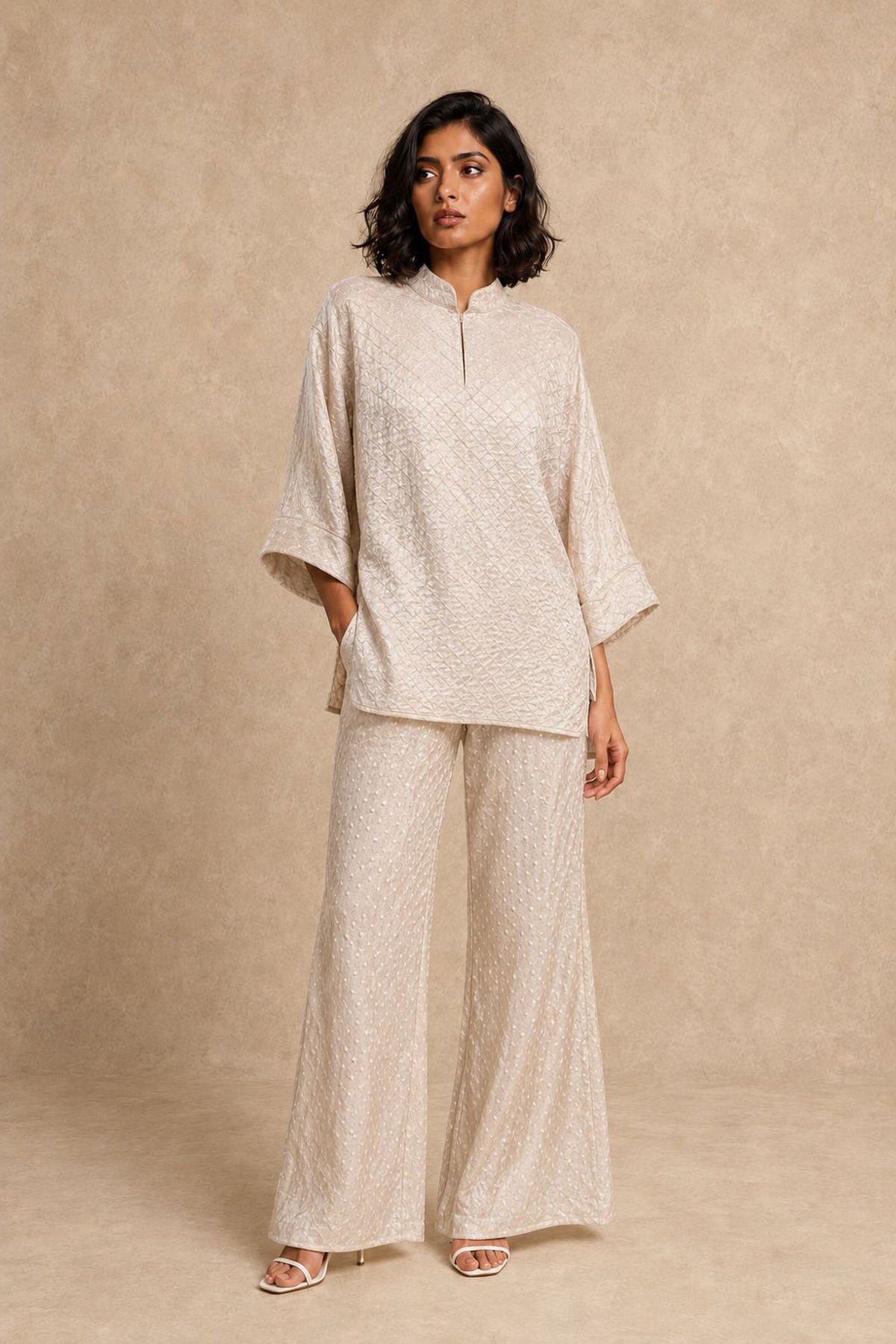 Rai Bandhani Kimono Sleeves Top