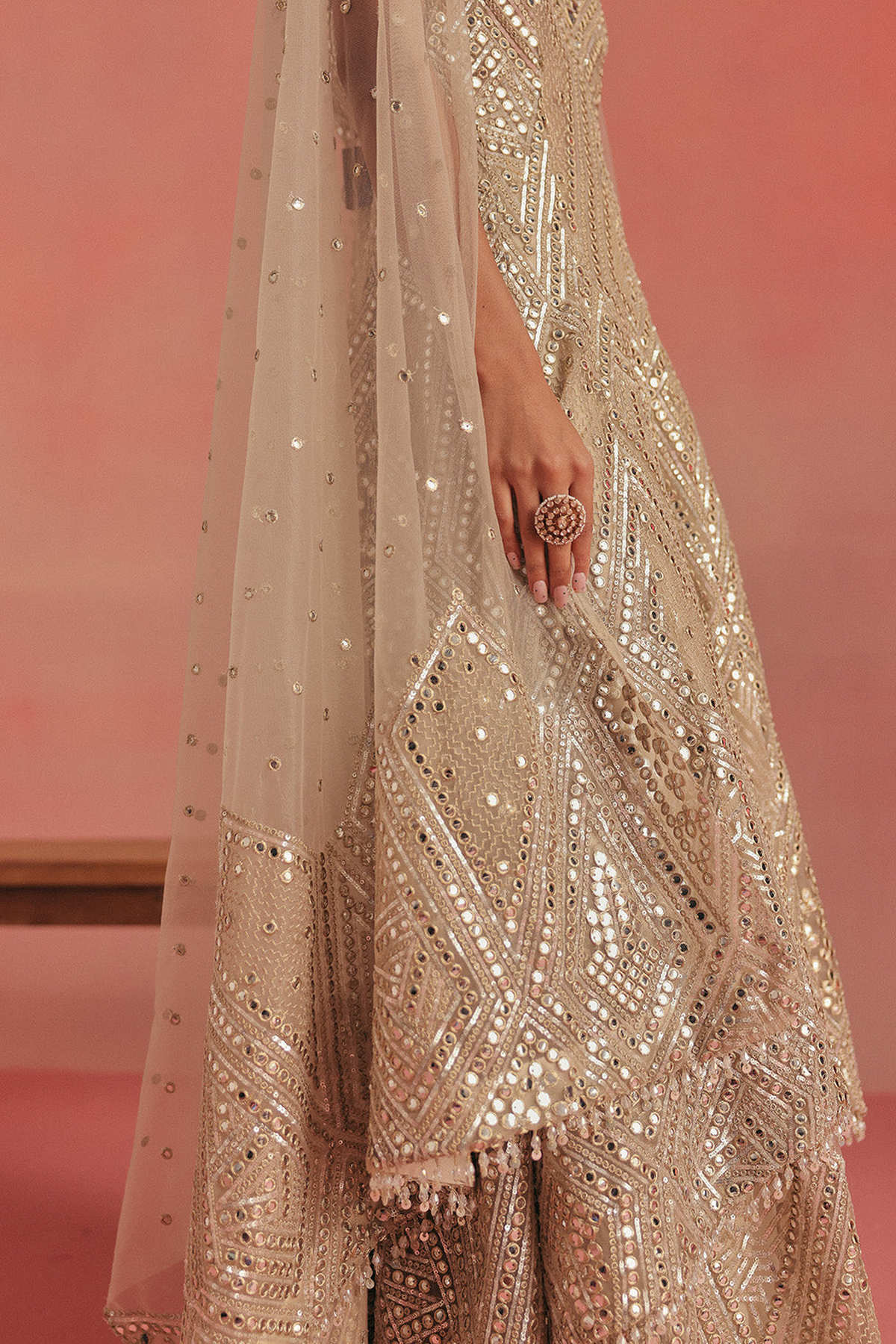 Mirrorwork Applique Dupatta