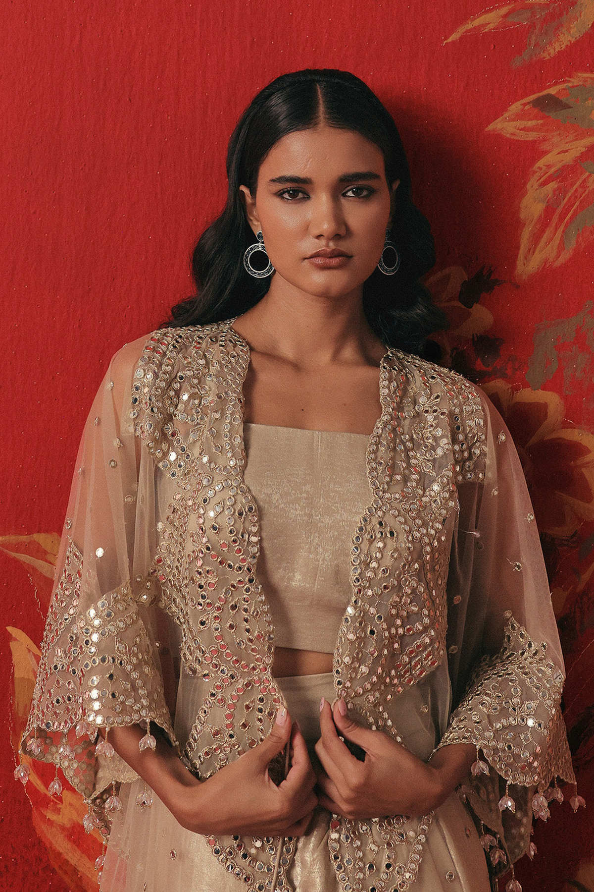Tulle Mirrorwork Overlay