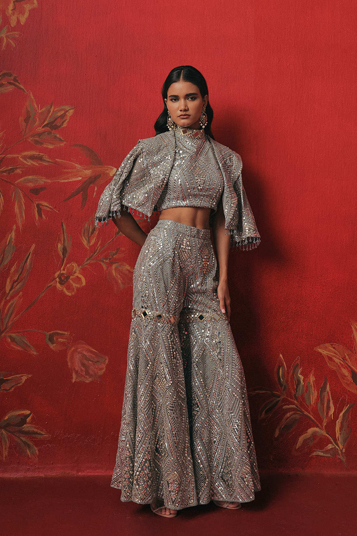 Mirrorwork Shararas