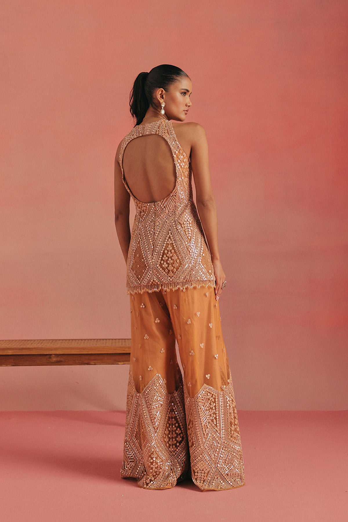 Backless Peplum Top