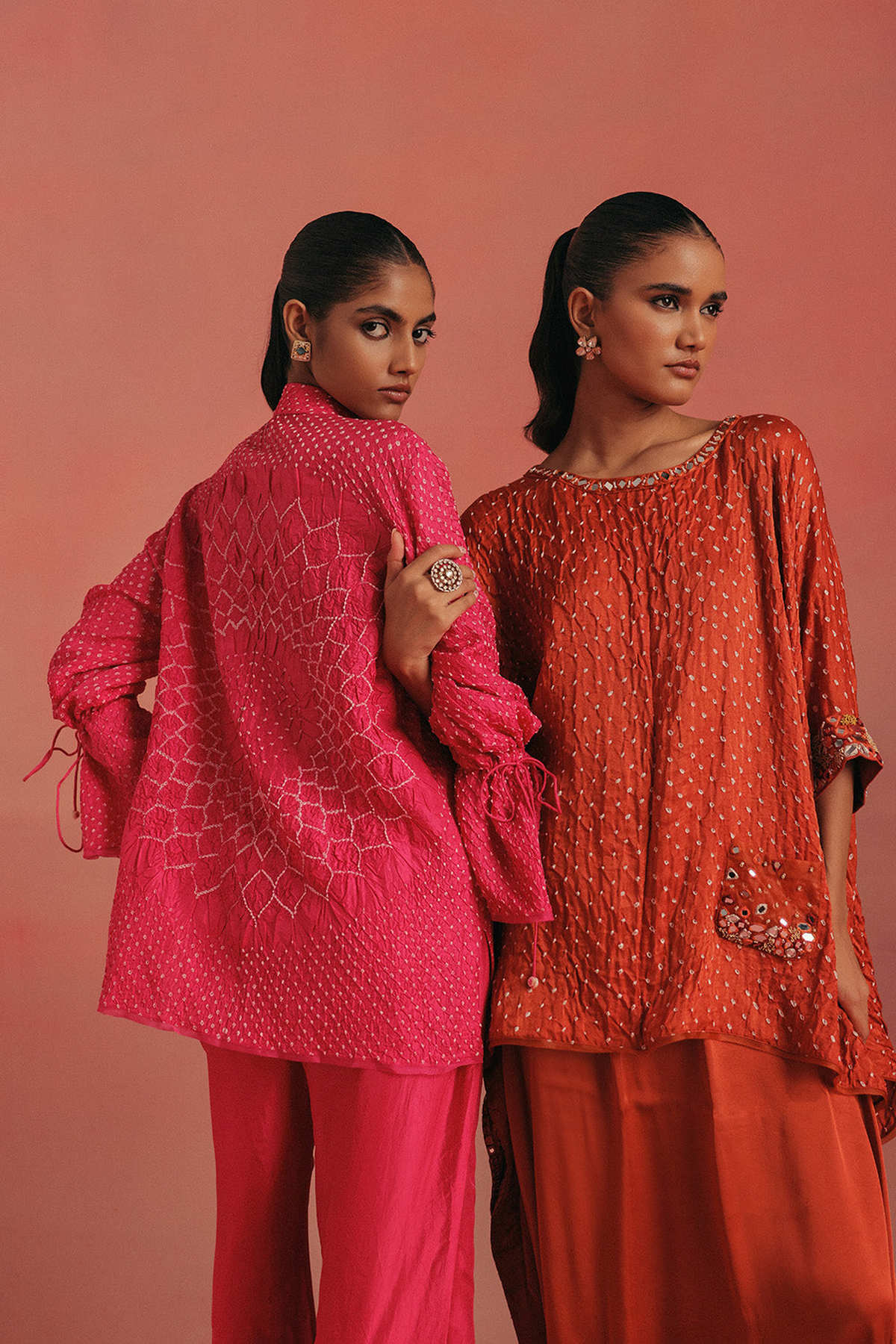 Rai Bandhani Tie Up Tunic
