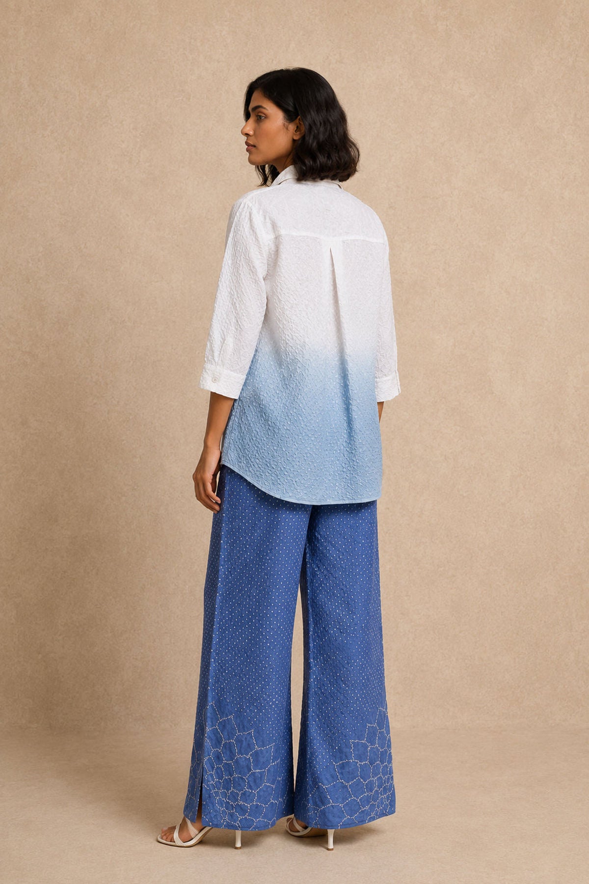 Crushed Bandhani Slit Pant