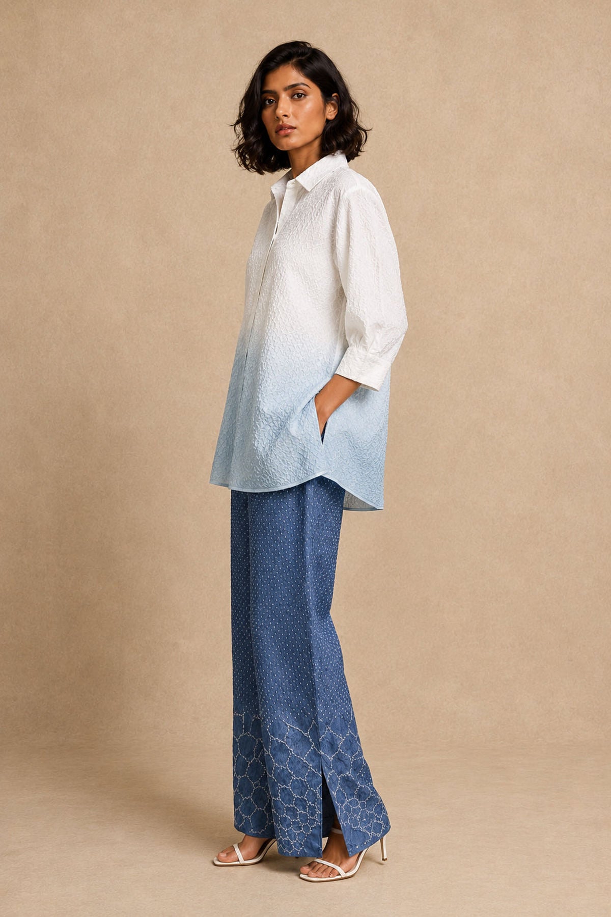 Rai Bandhani A Line Shirt Tunic