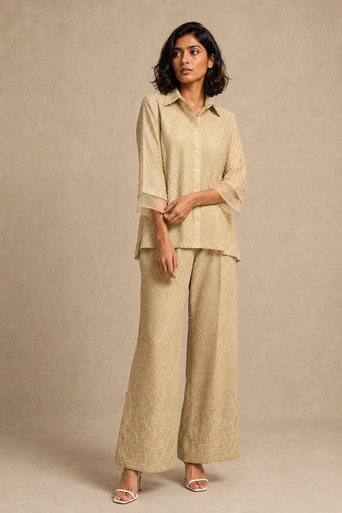 Rai Bandhani Hi Low Shirt