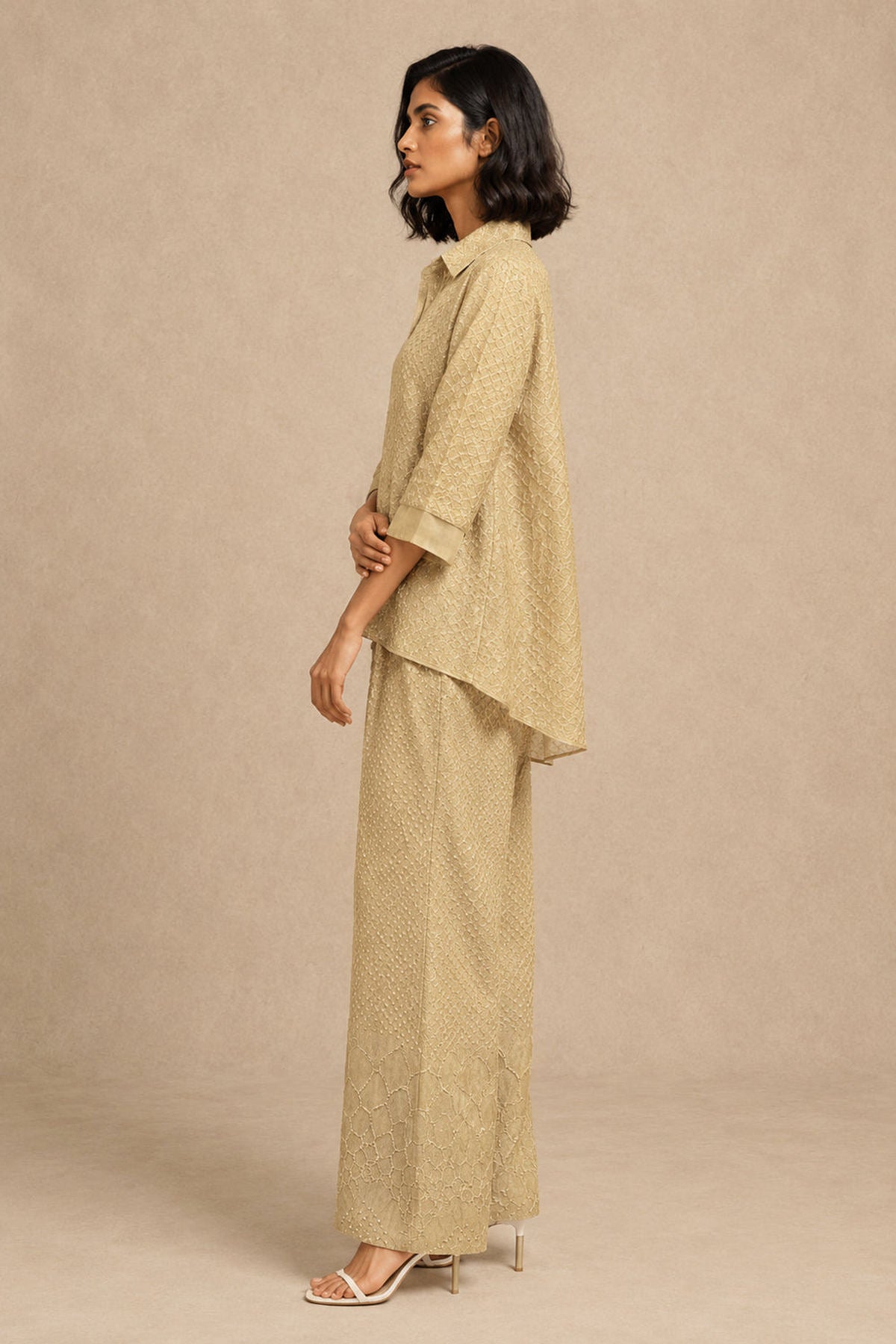 Rai Bandhani Hi Low Shirt