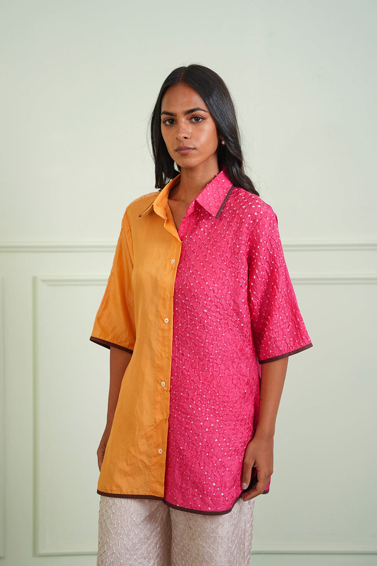 Crushed Bandhani Shirt