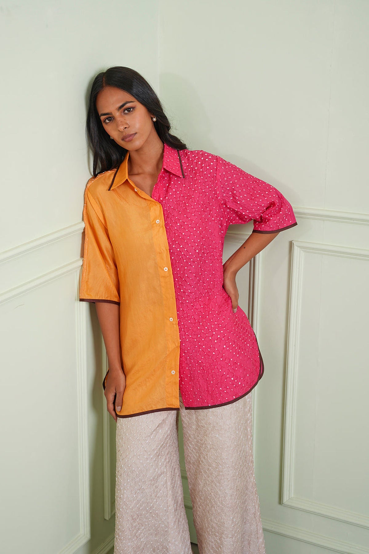 Crushed Bandhani Shirt