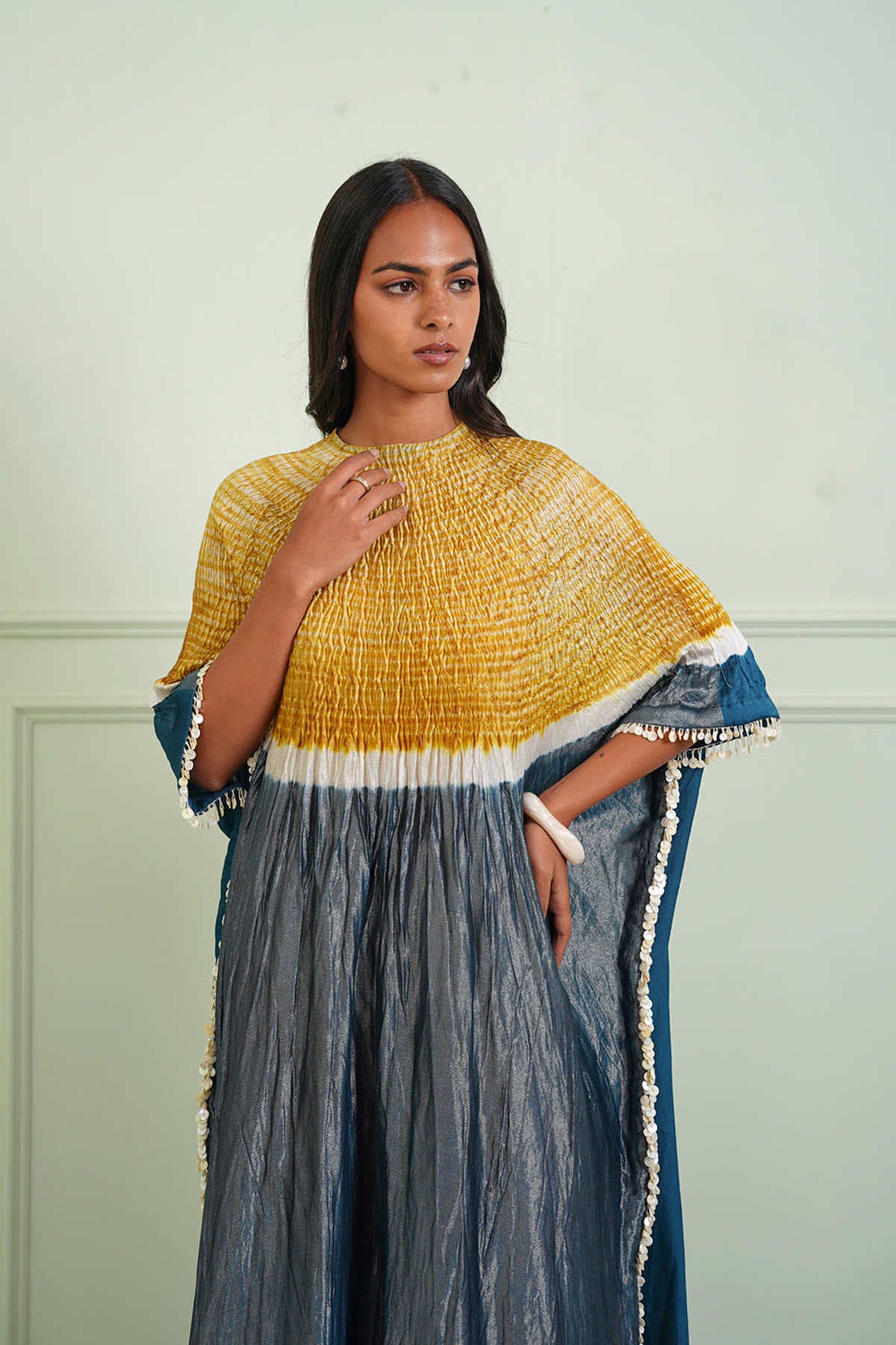 Shibori Tissue Kaftan