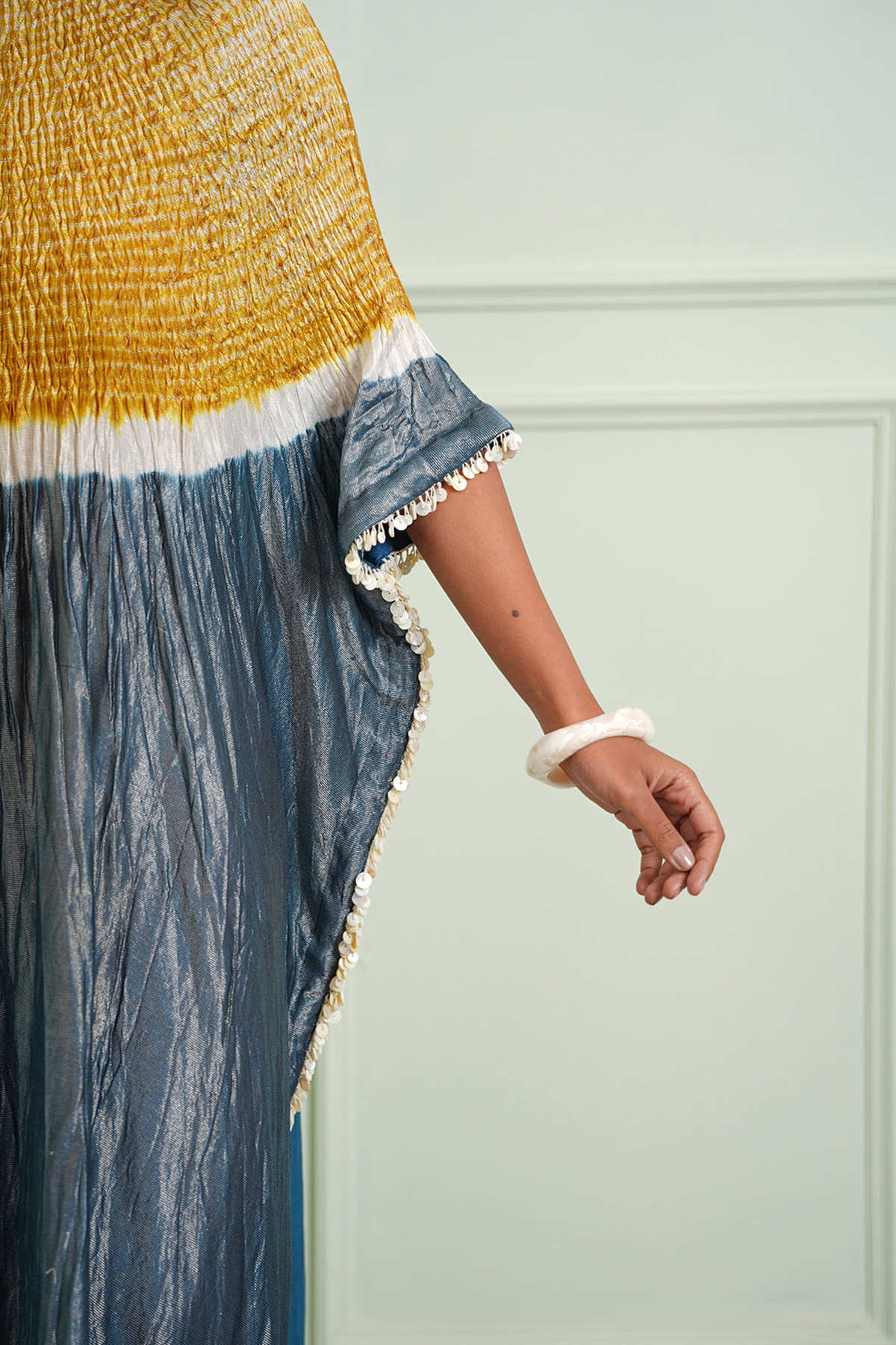 Shibori Tissue Kaftan